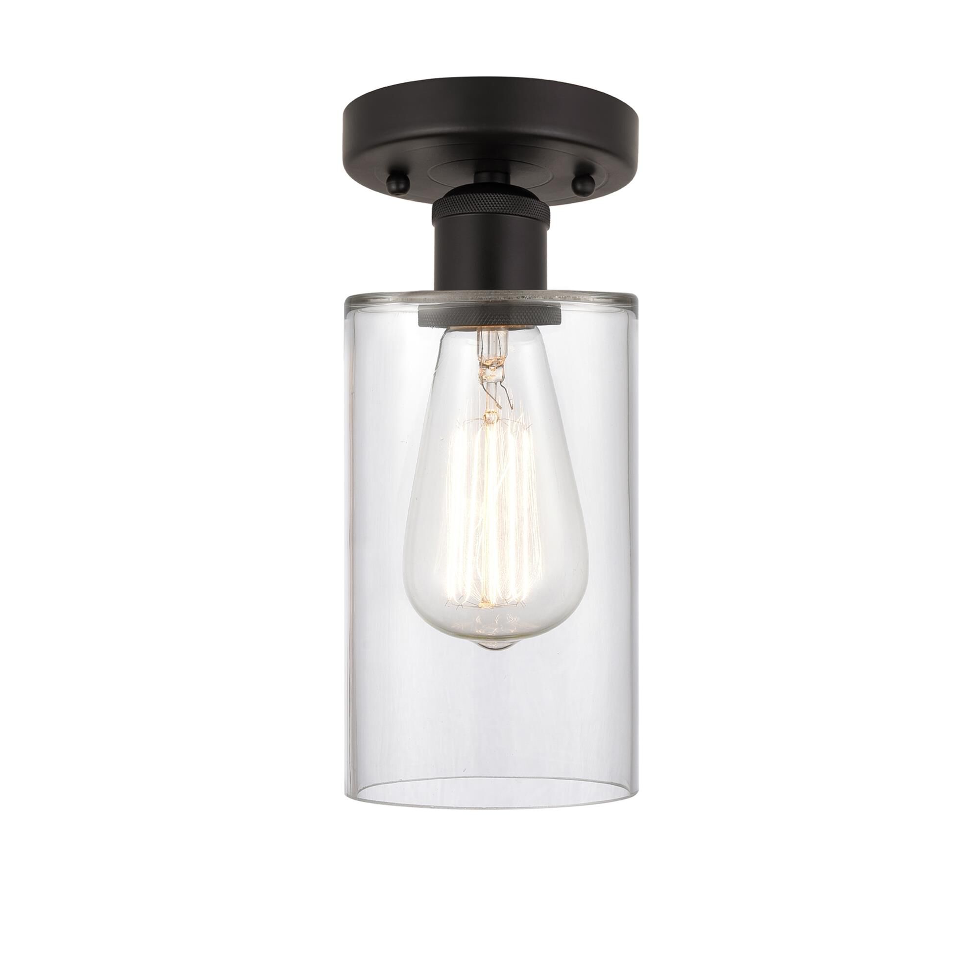 Shown in Oil Rubbed Bronze finish and Clear glass