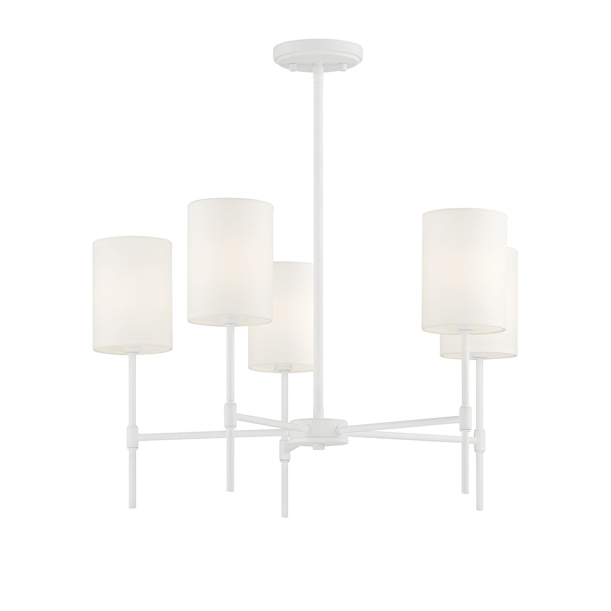 Shown in Bisque White finish and White Fabric shade