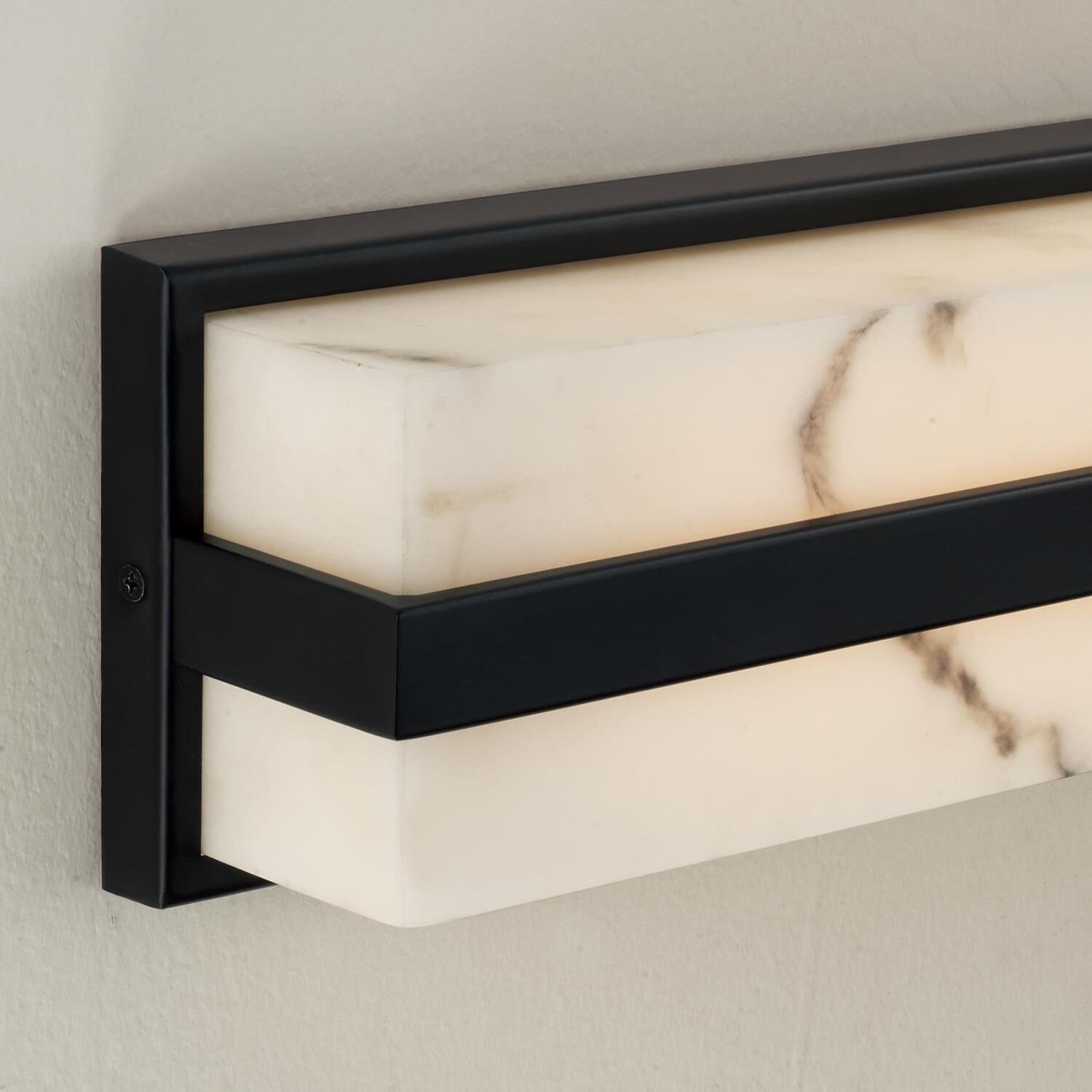 Shown in Matte Black finish and Alabaster glass