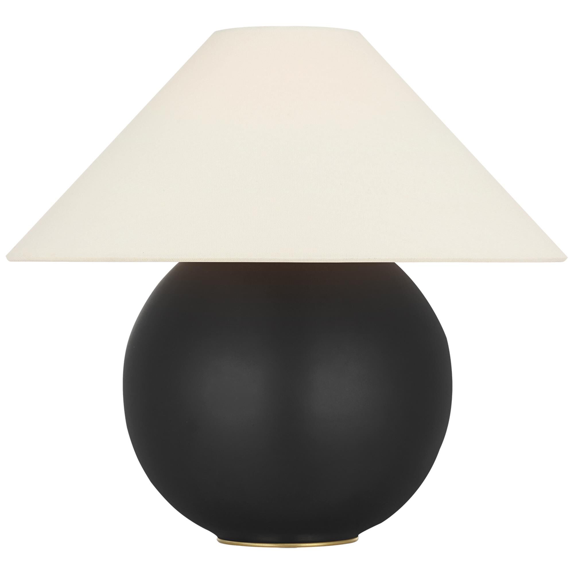 Shown in Nocturne finish and Linen shade