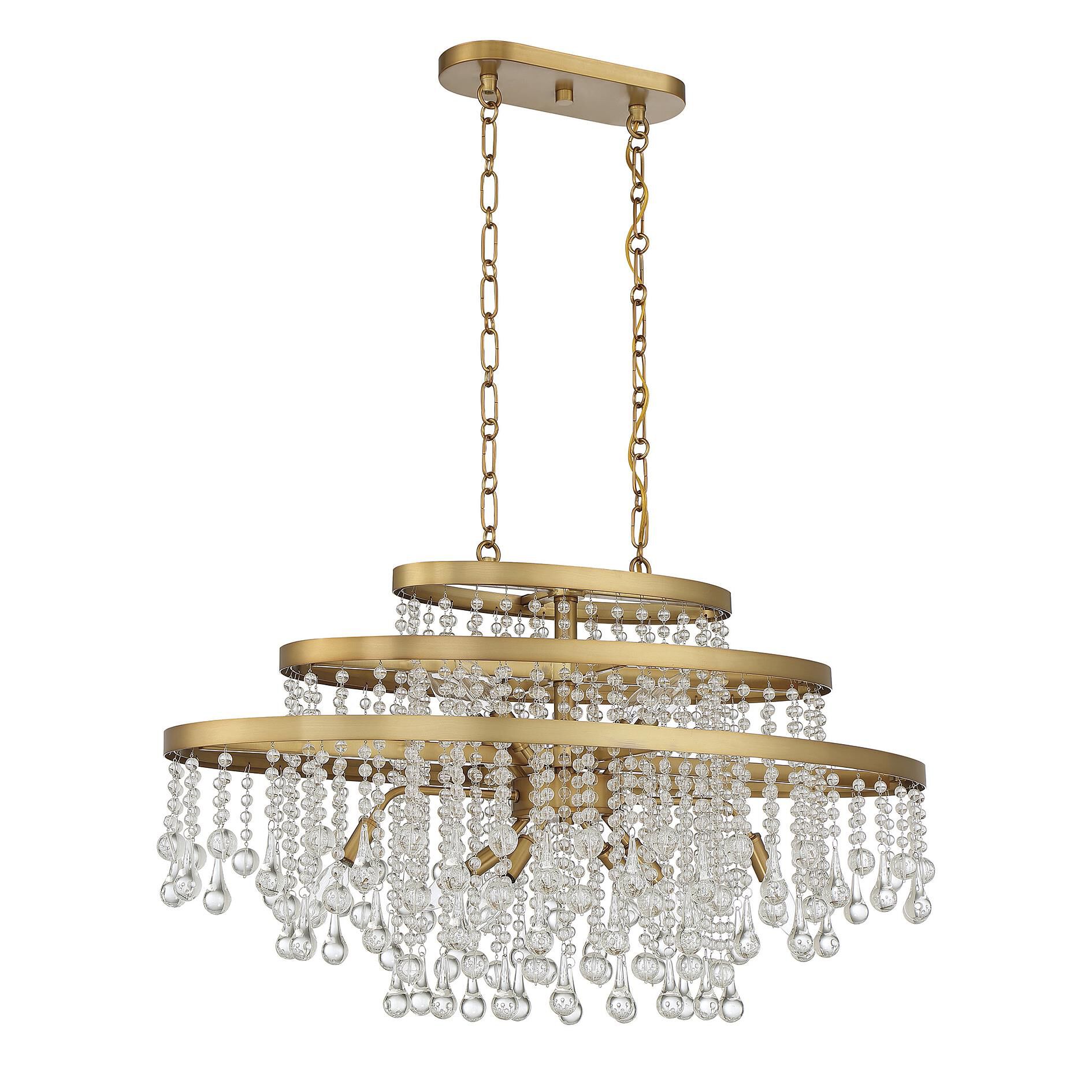 Luna 36 Inch 10 Light Linear Suspension Light by Savoy House