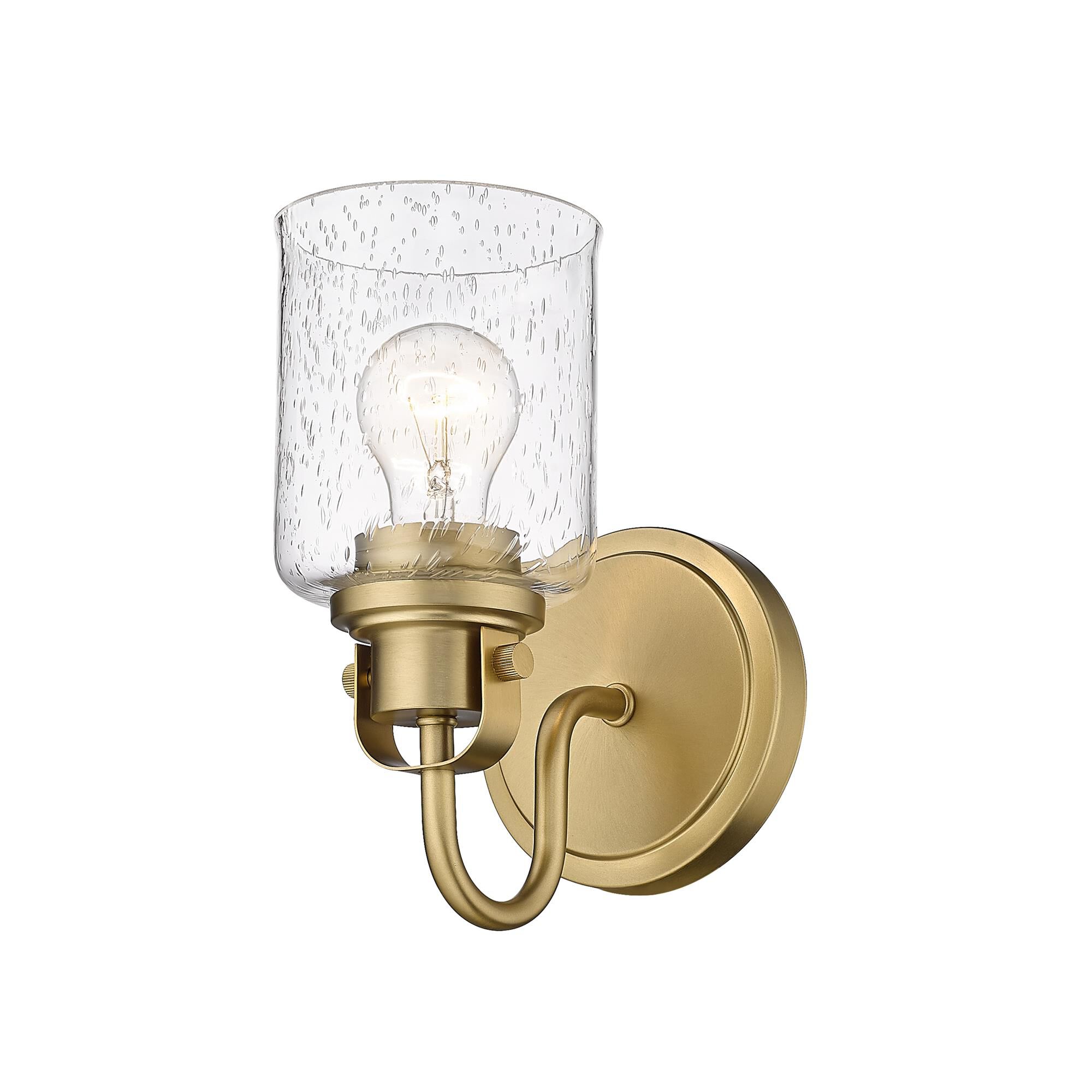 Shown in Heirloom Gold finish and Glass shade