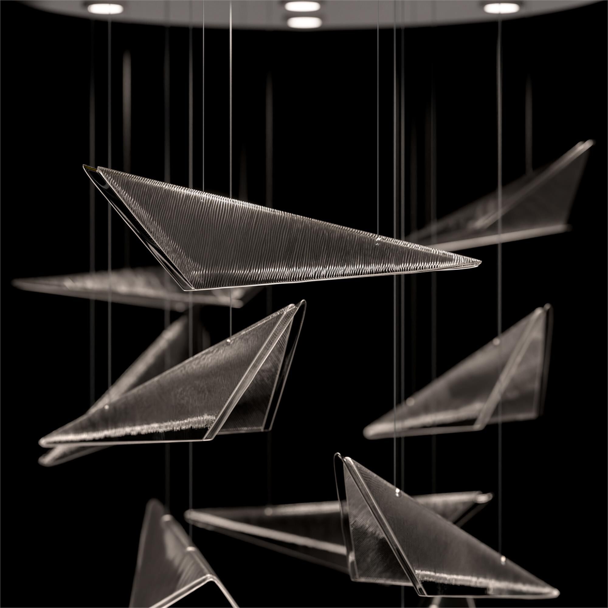 Shown in Silver finish and Smoke Linear glass