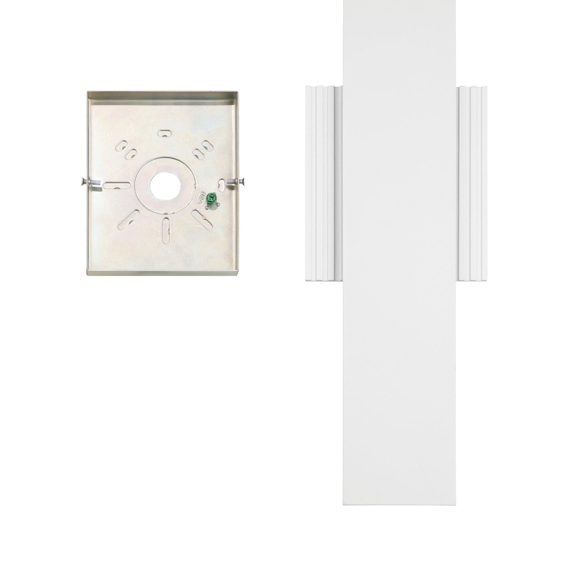 Shown in Textured White finish and Frosted Acrylic glass