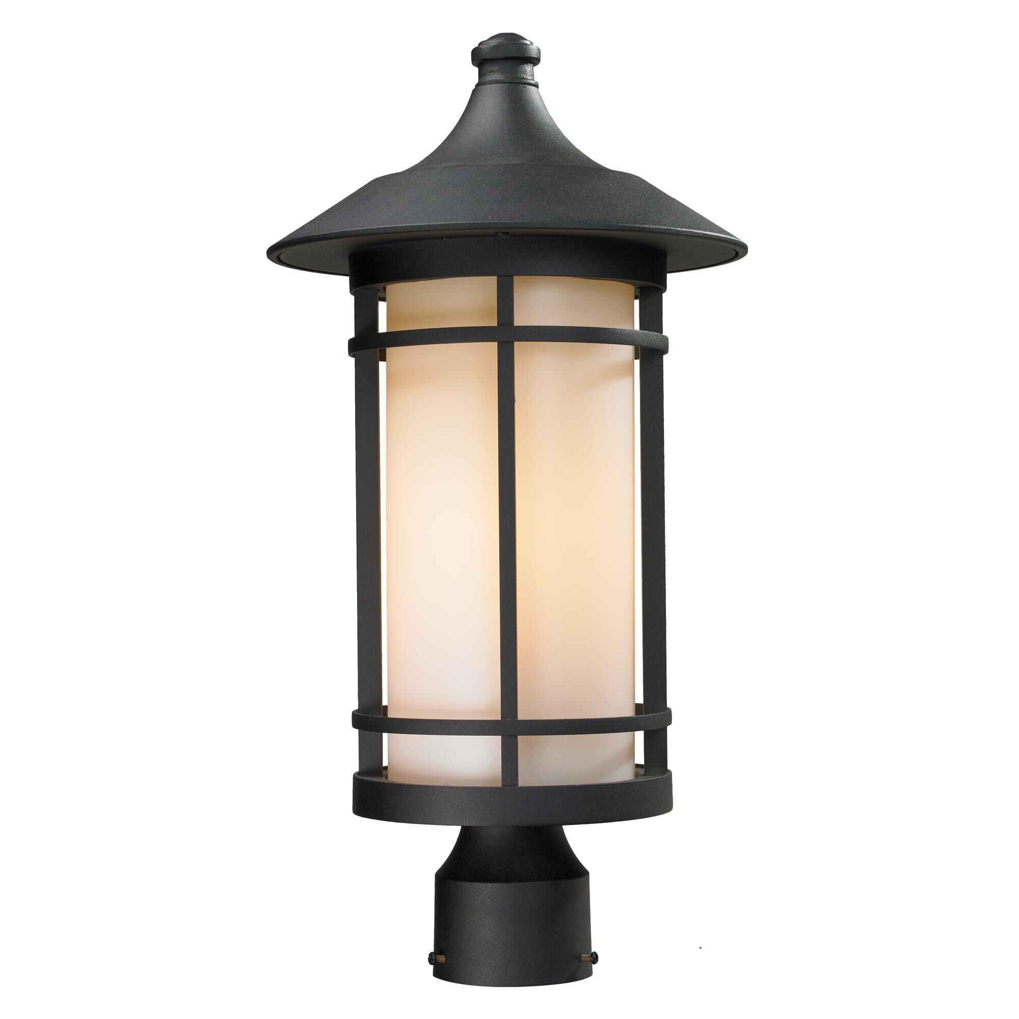 Shown in Black finish and Glass shade
