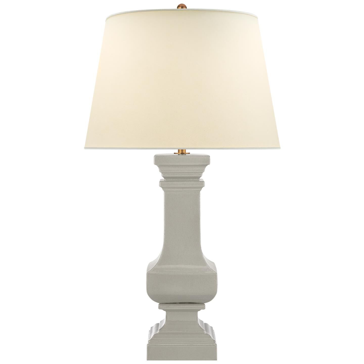 Shown in Shellish Gray finish and Natural Percale shade