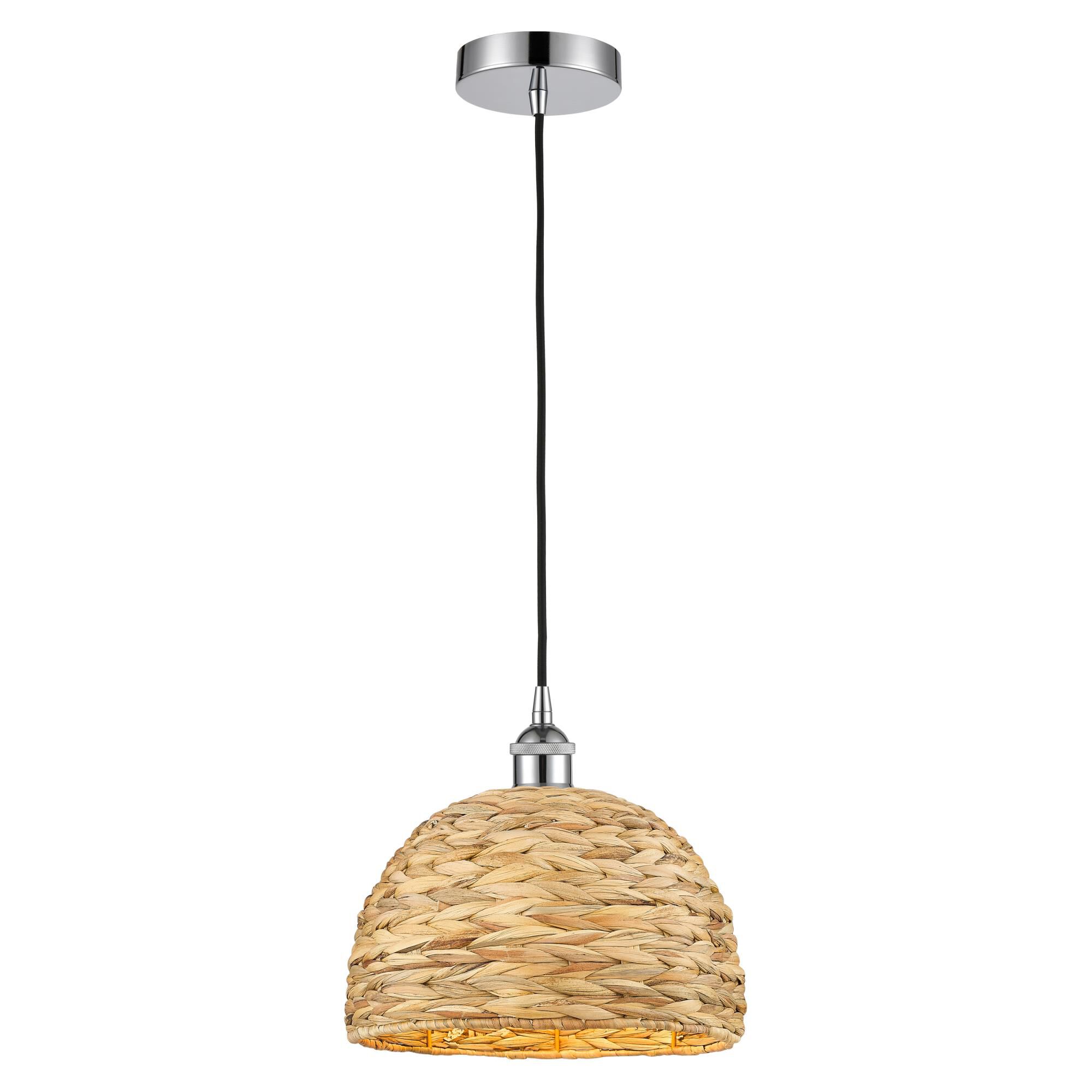 Bruno Marashlian Woven Rattan Mini Pendant by Innovations Lighting