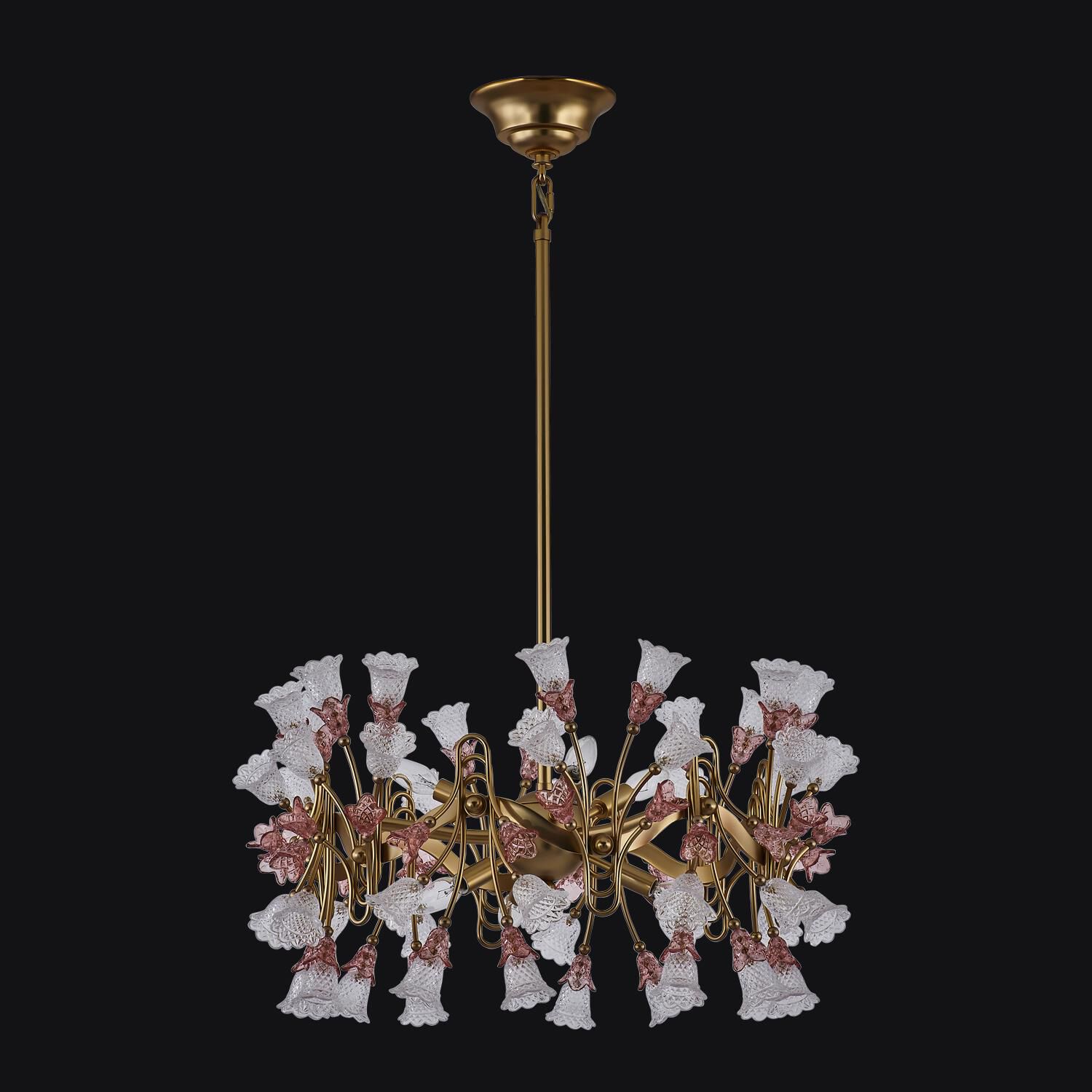 Shown in Antique Brass finish and Vintage Rose crystal