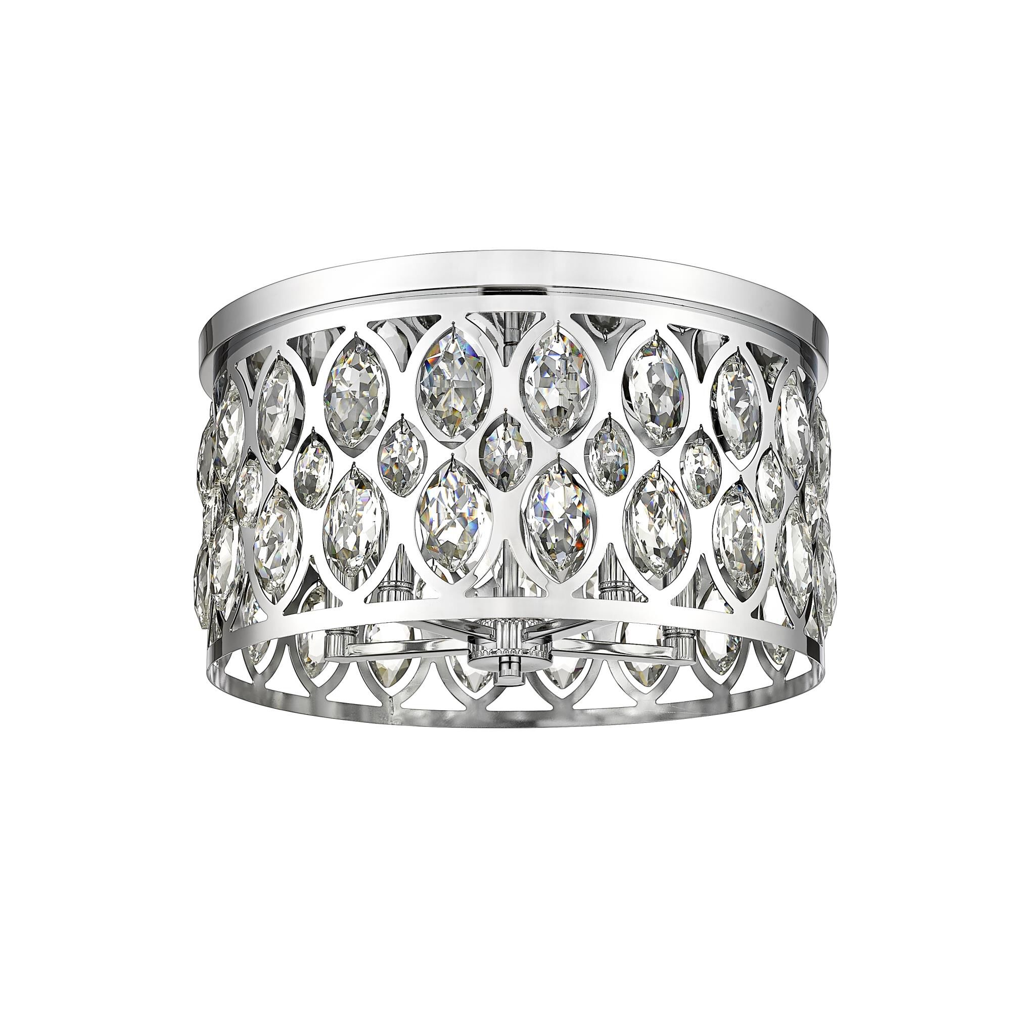 Shown in Chrome finish and Clear Crystal glass