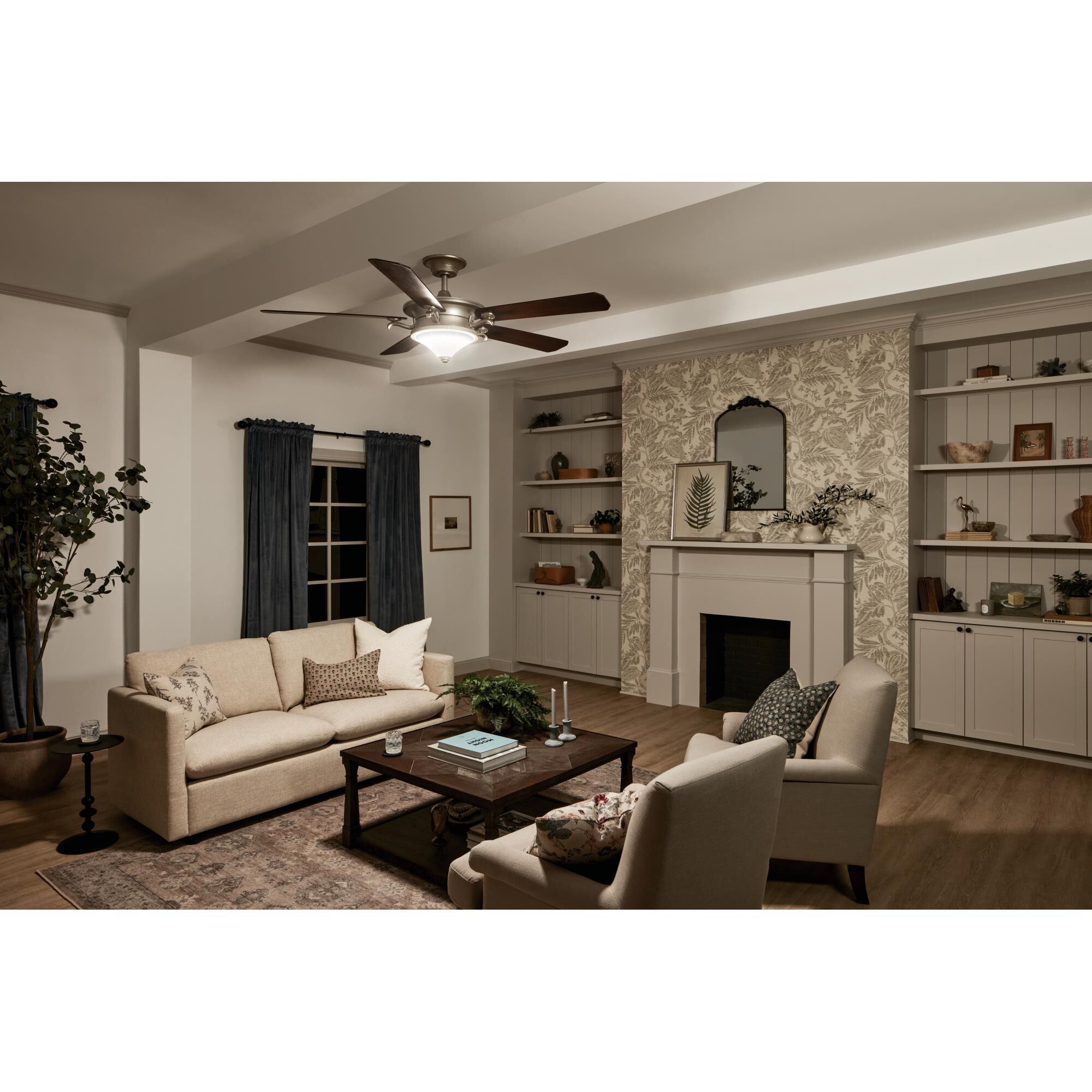 Rise 60 Inch Ceiling Fan with Light Kit by Kichler Lighting