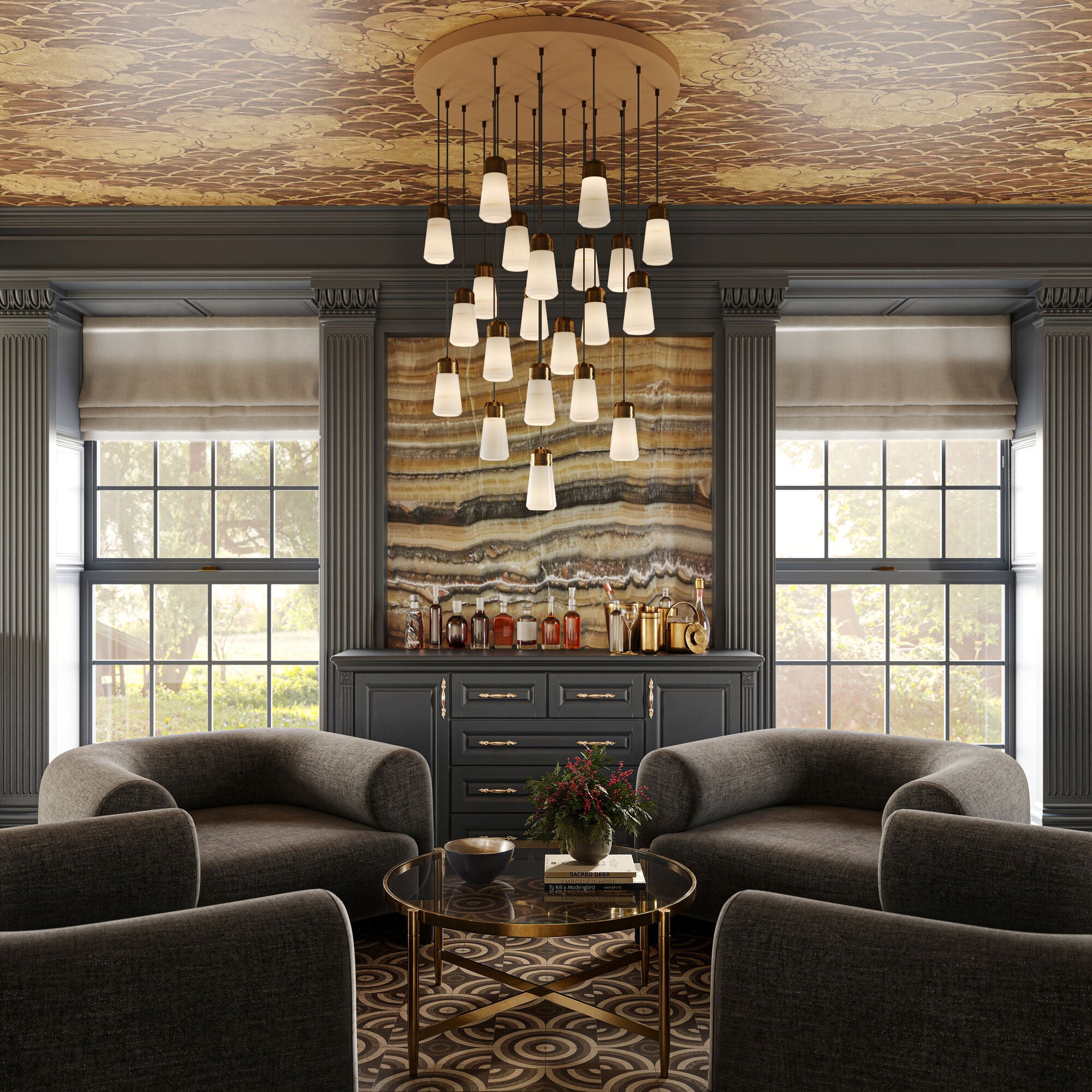 Martyn Lawrence Bullard Milano Multi Light Pendant,