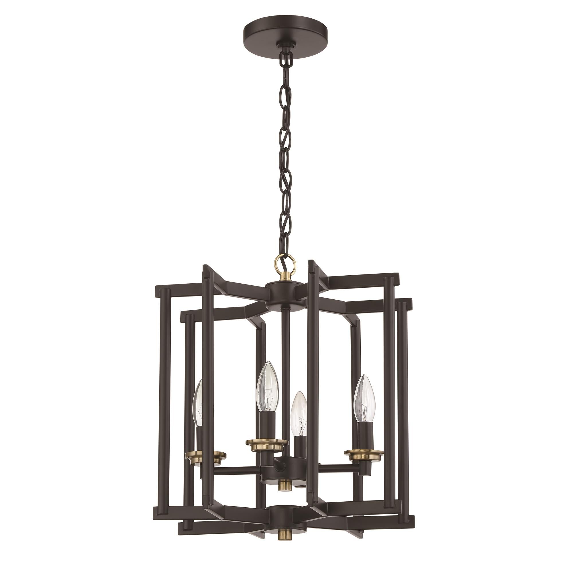 Shown in Flat Black/Satin Brass finish
