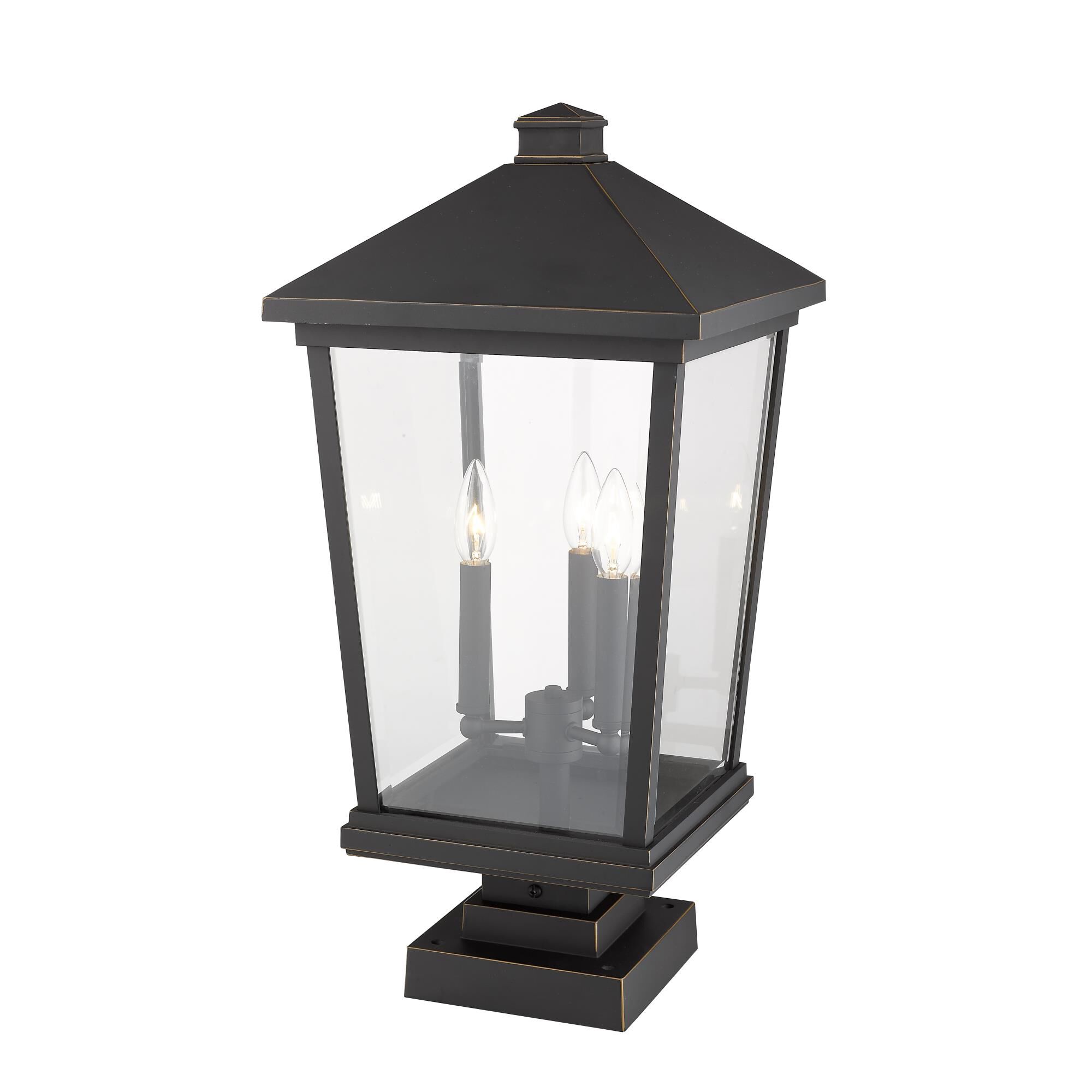 Beacon 24 Inch Tall 3 Light Outdoor Pier Lamp by Z-Lite
