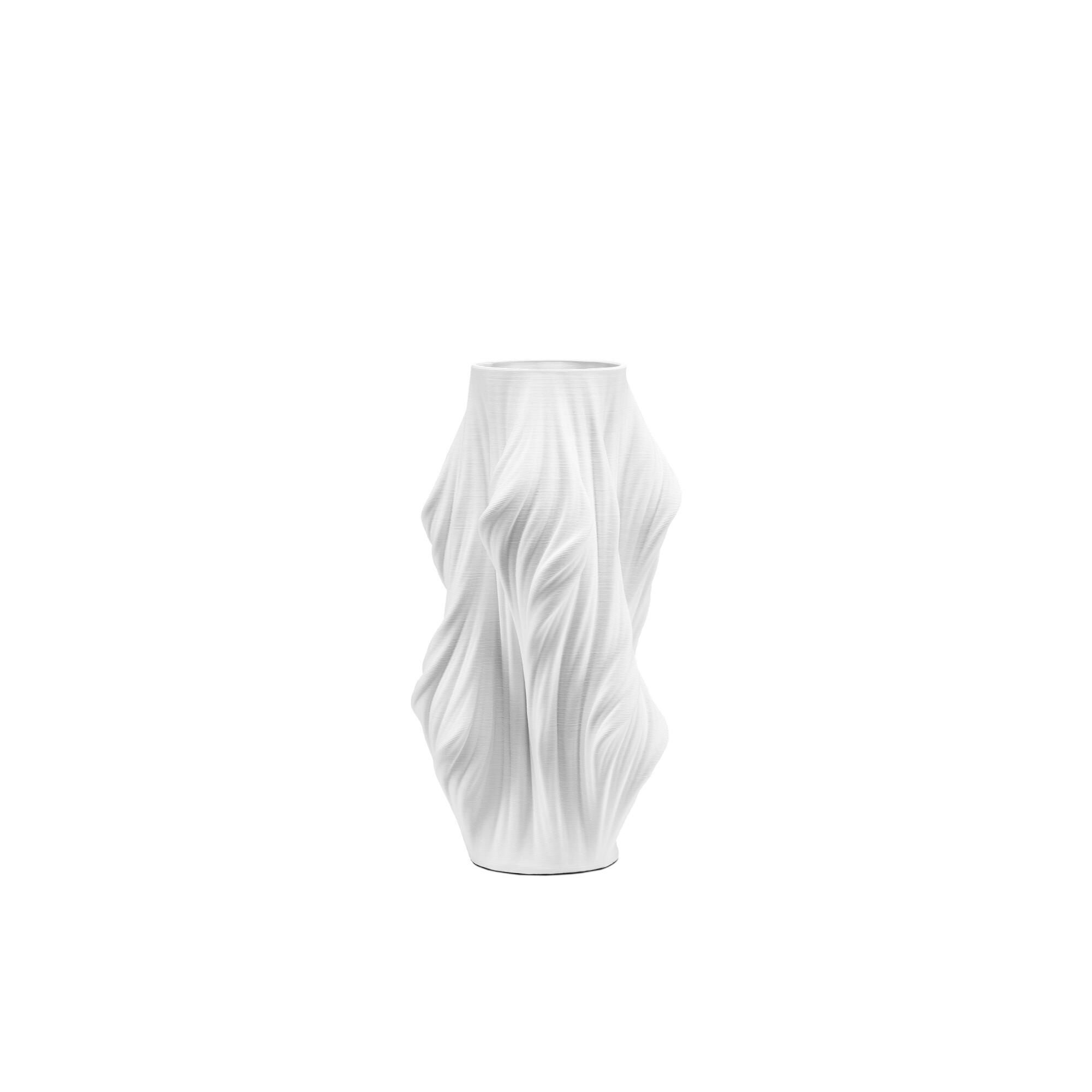 Yin Small White Vase Vase-Urn by Currey and Company