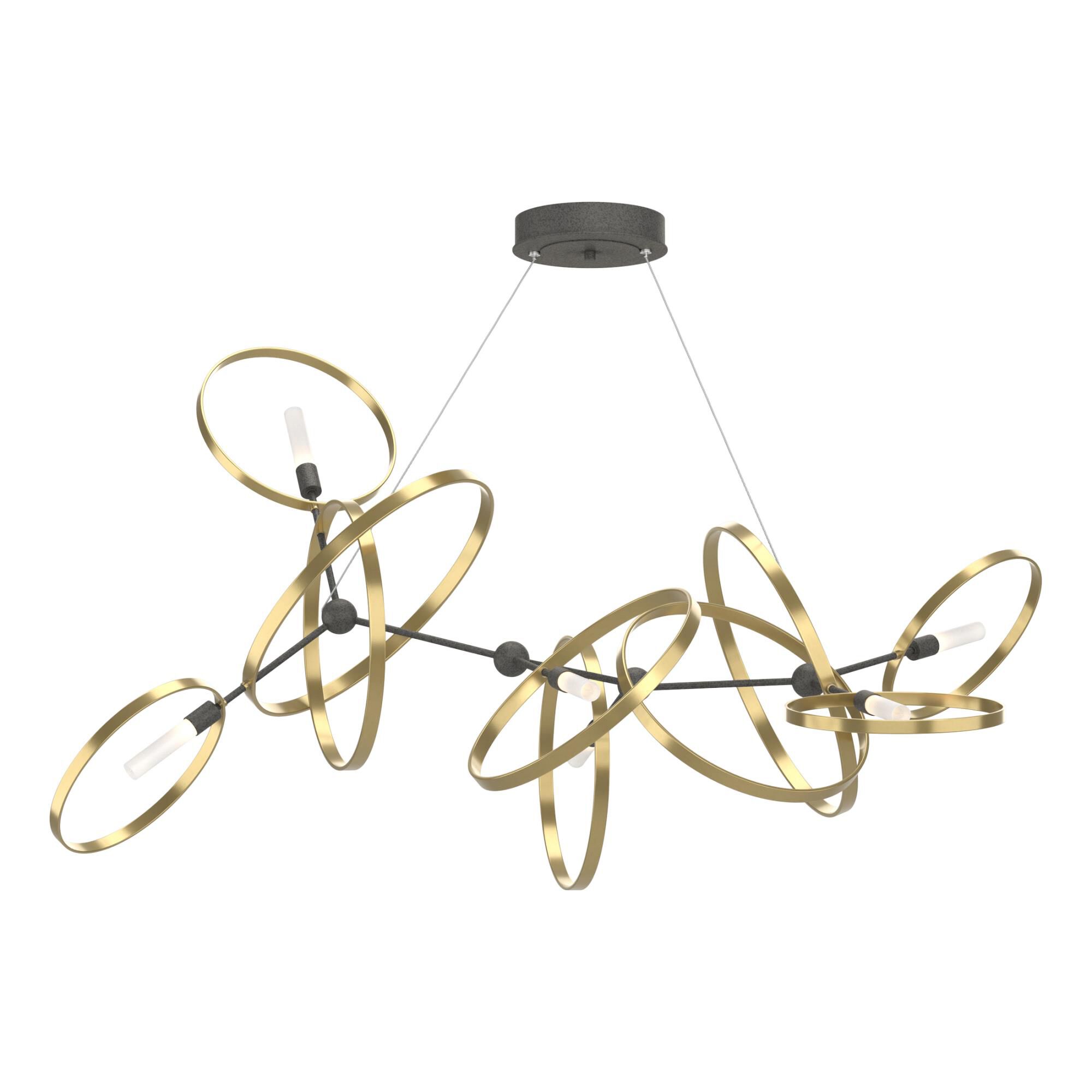 Shown in Natural Iron finish and Modern Brass (86) accent