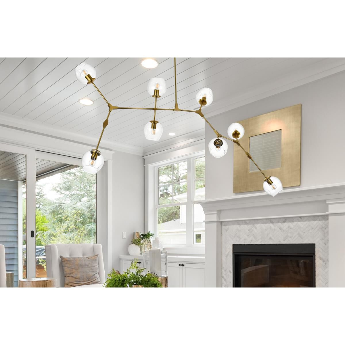 Cavoli 74 Inch Linear Suspension Light by Elegant Lighting