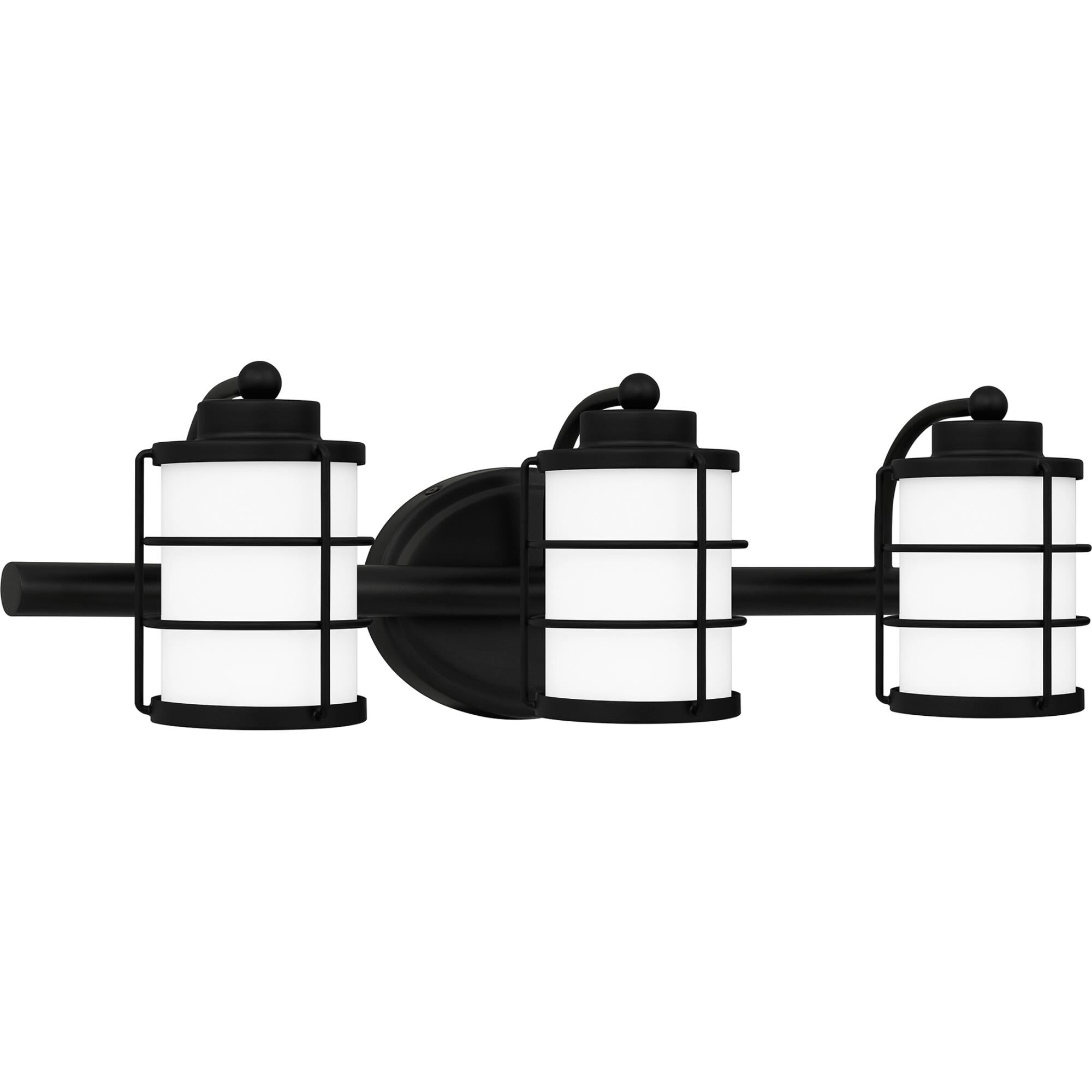 Shown in Matte Black finish and Opal Etched glass