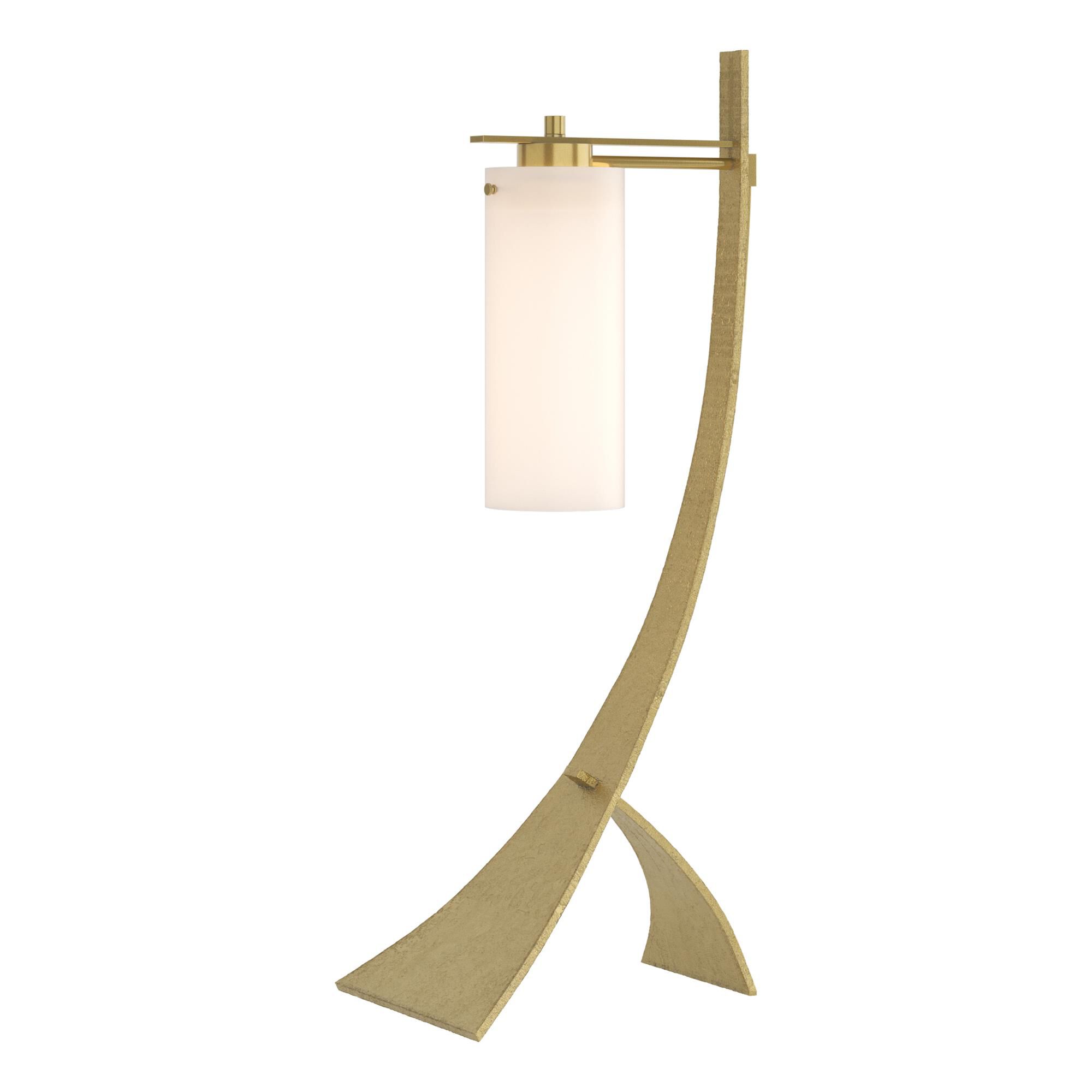 Shown in Modern Brass finish and Opal glass