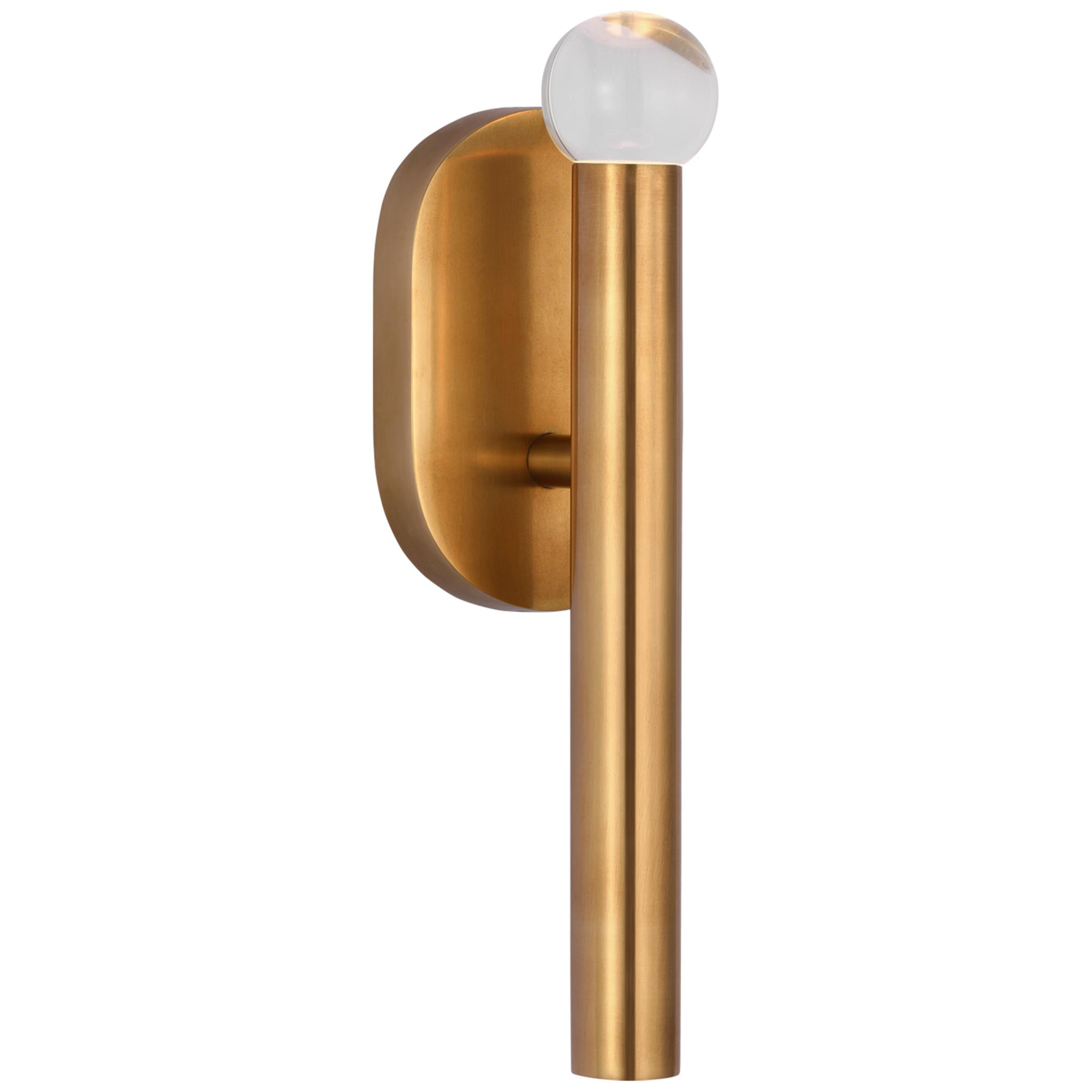 Shown in Antique-Burnished Brass finish and Clear glass