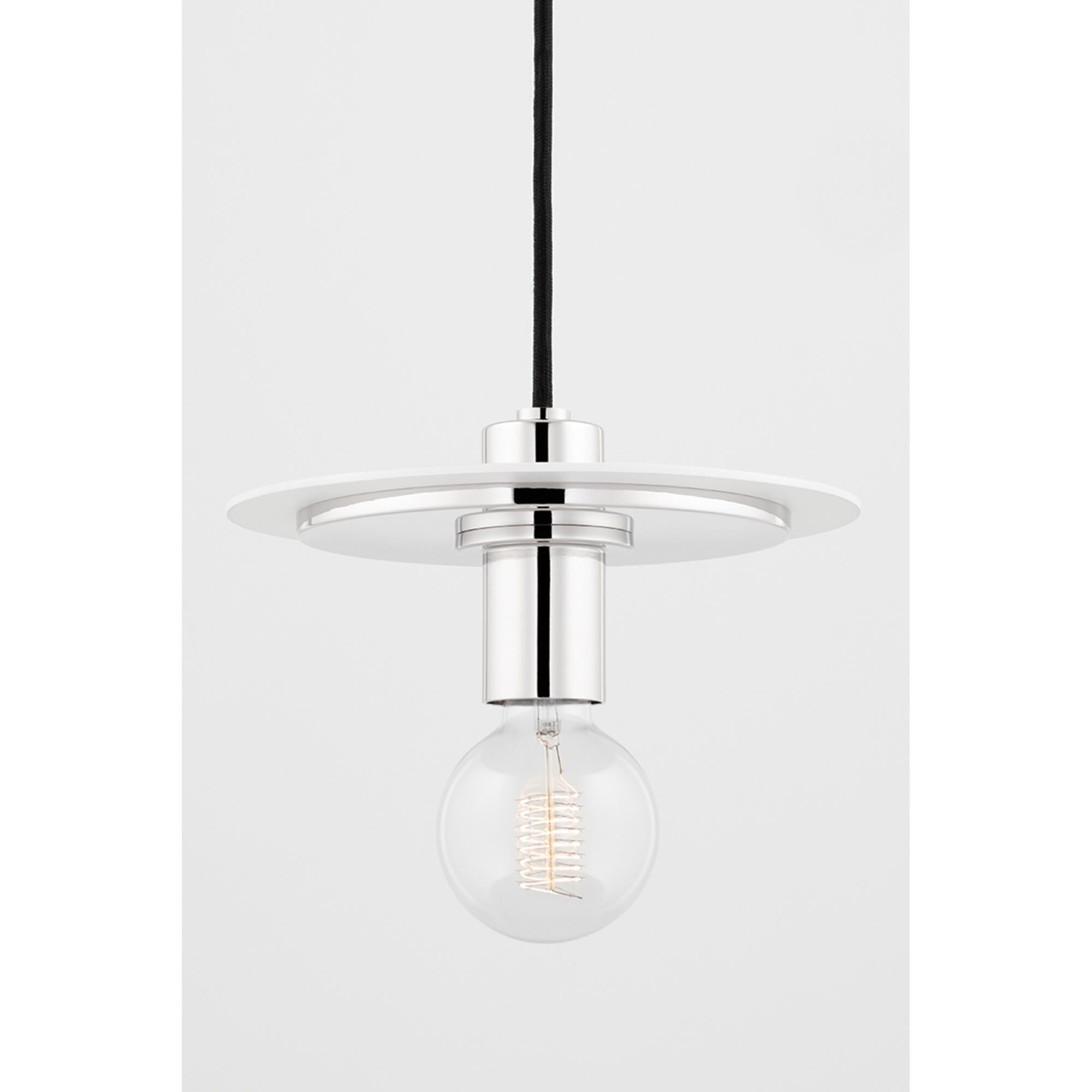 Shown in Polished Nickel finish and White accent