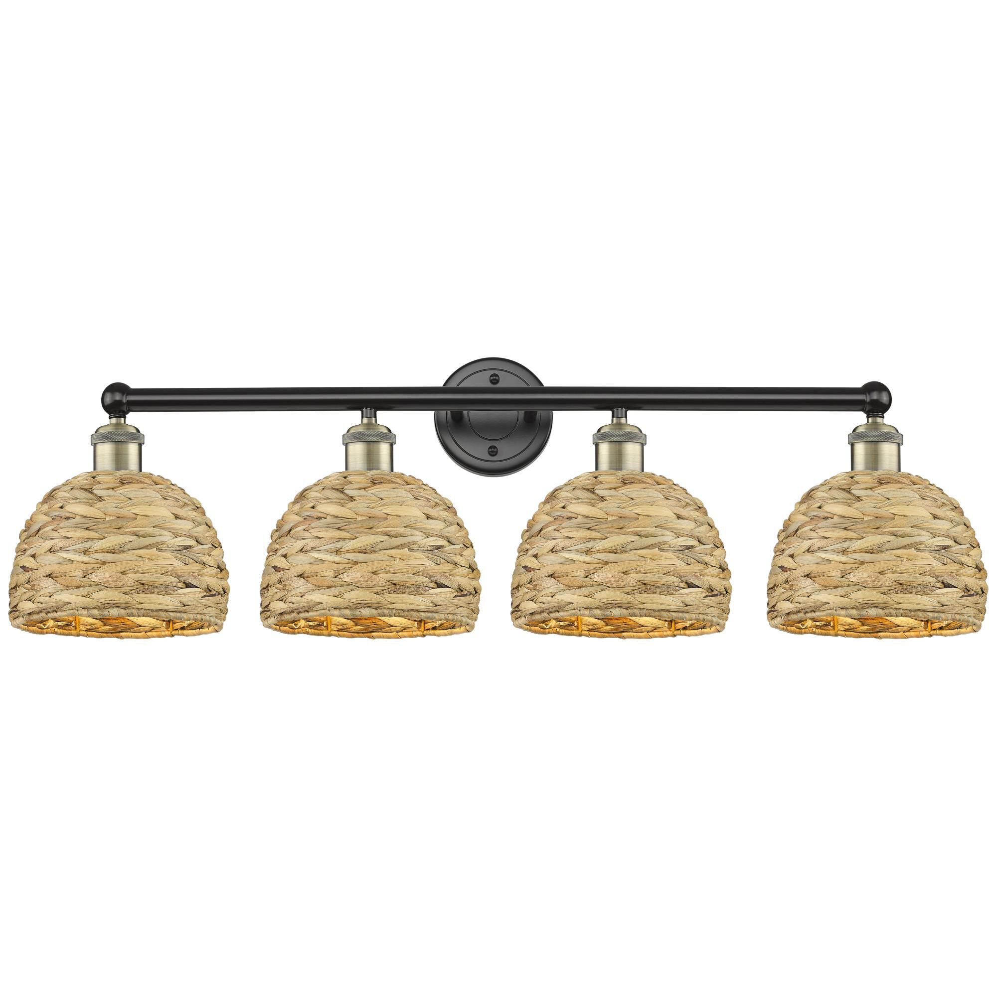 Bruno Marashlian Woven Rattan 35 Inch Bath Vanity Light by Innovations Lighting