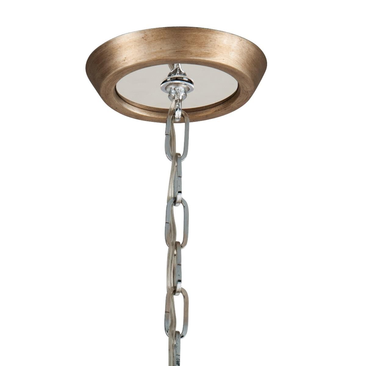 Shown in Vienna Bronze finish and Clear crystal and Clear glass and Crystal shade