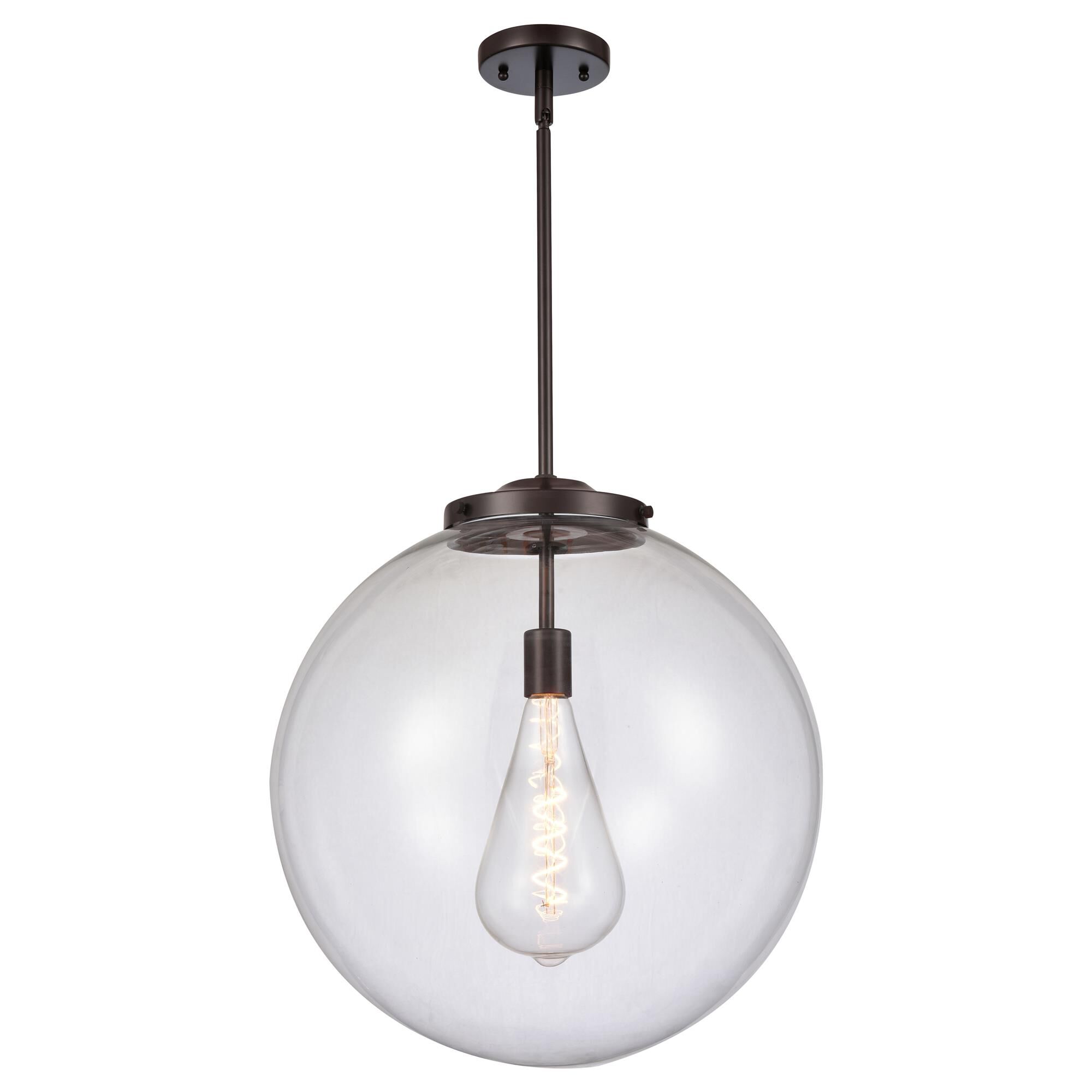 Shown in Oil Rubbed Bronze finish and Clear Beacon glass