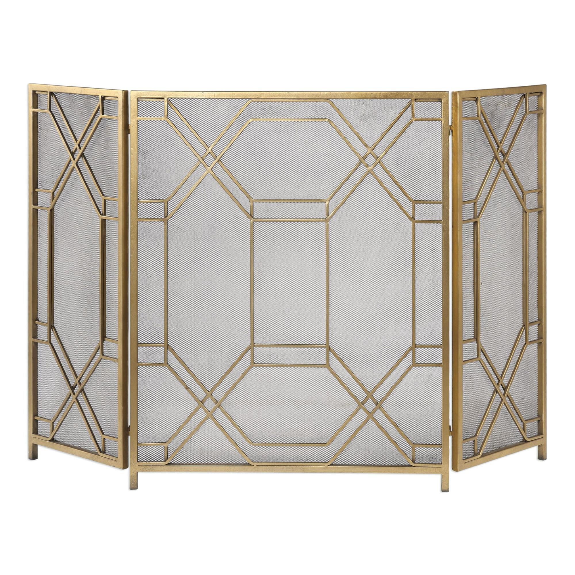 Uttermost Rosen Gold Fireplace Screen Fireplace Screen by Uttermost