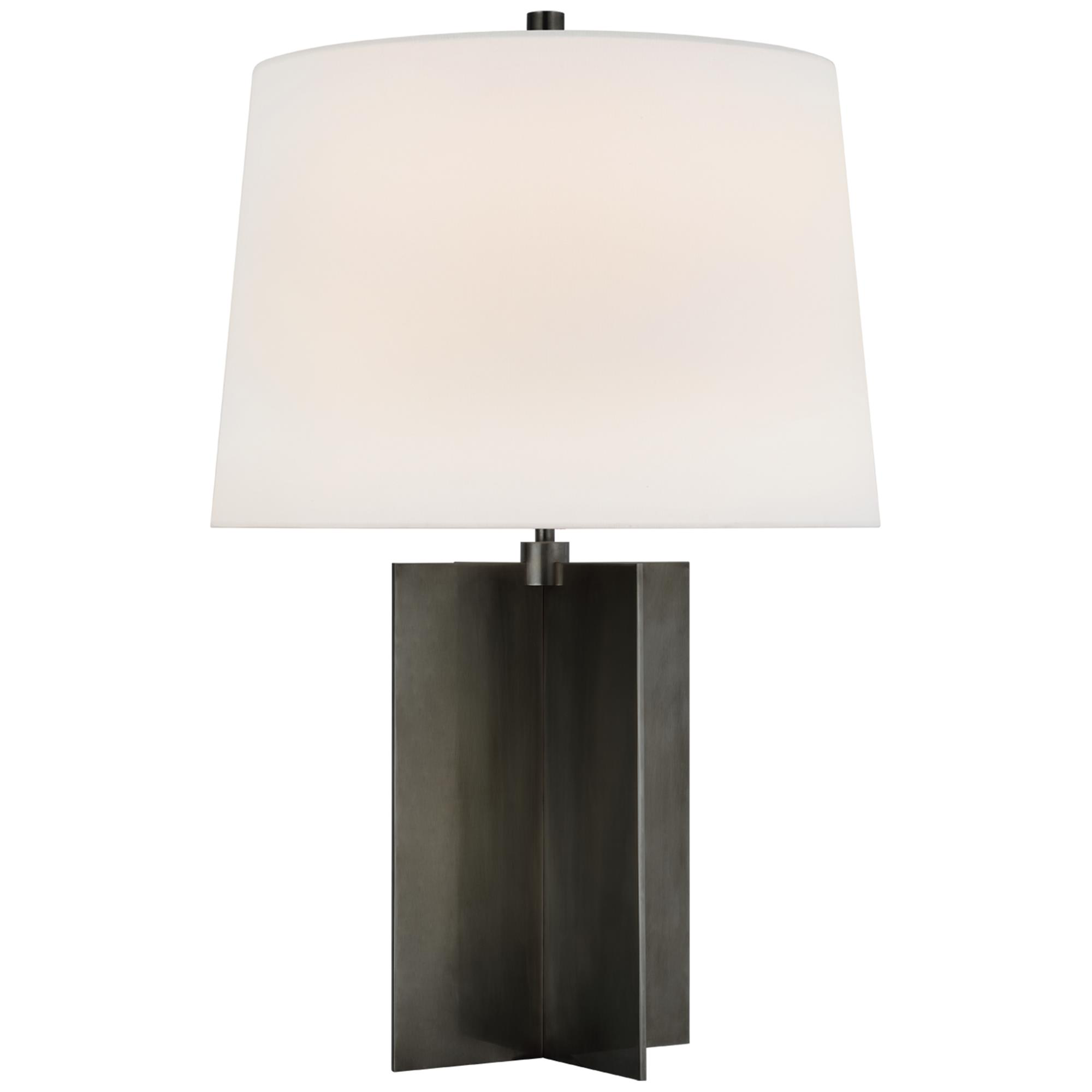 Shown in Bronze finish and Linen shade