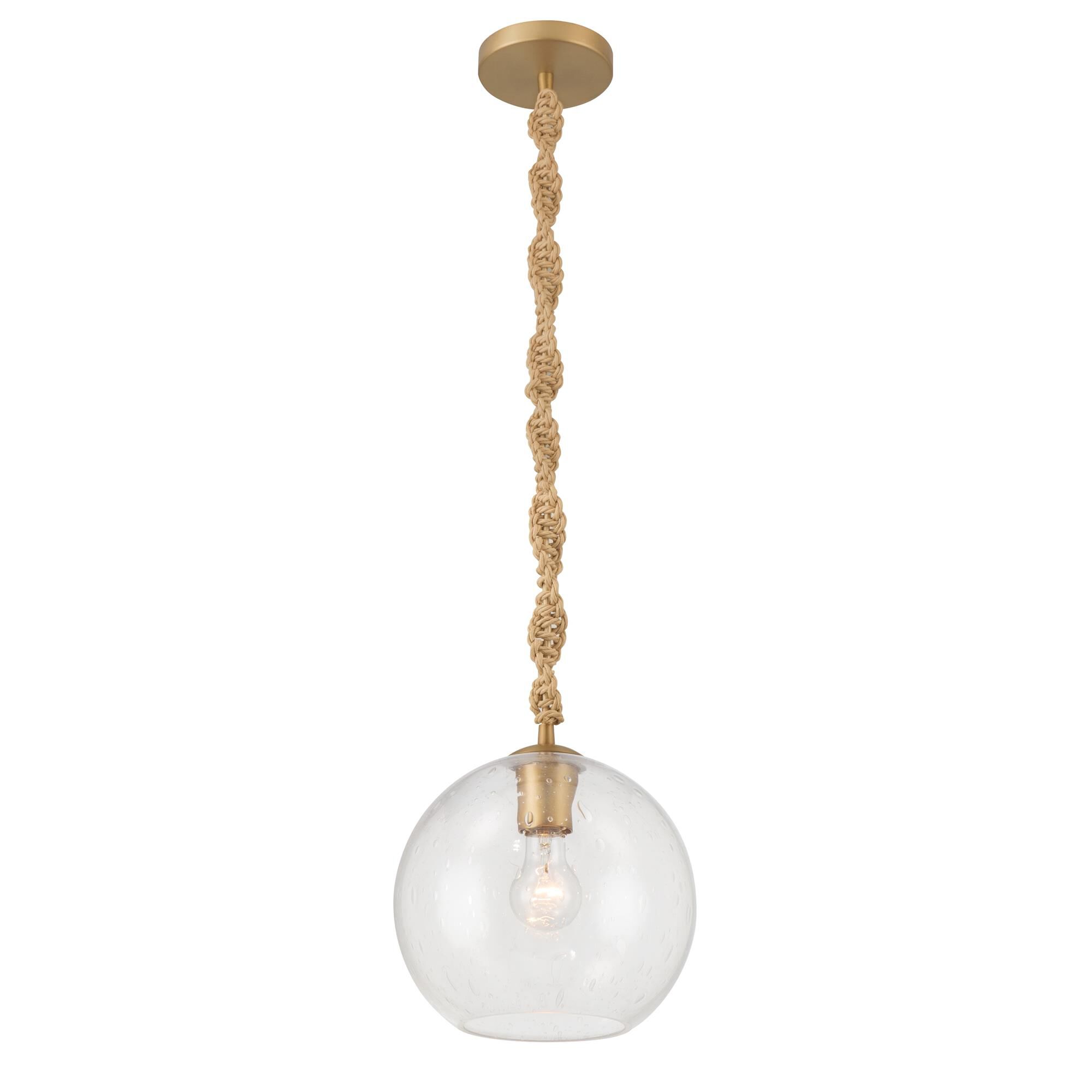 Shown in Legacy Brass finish and Clear Seeded glass