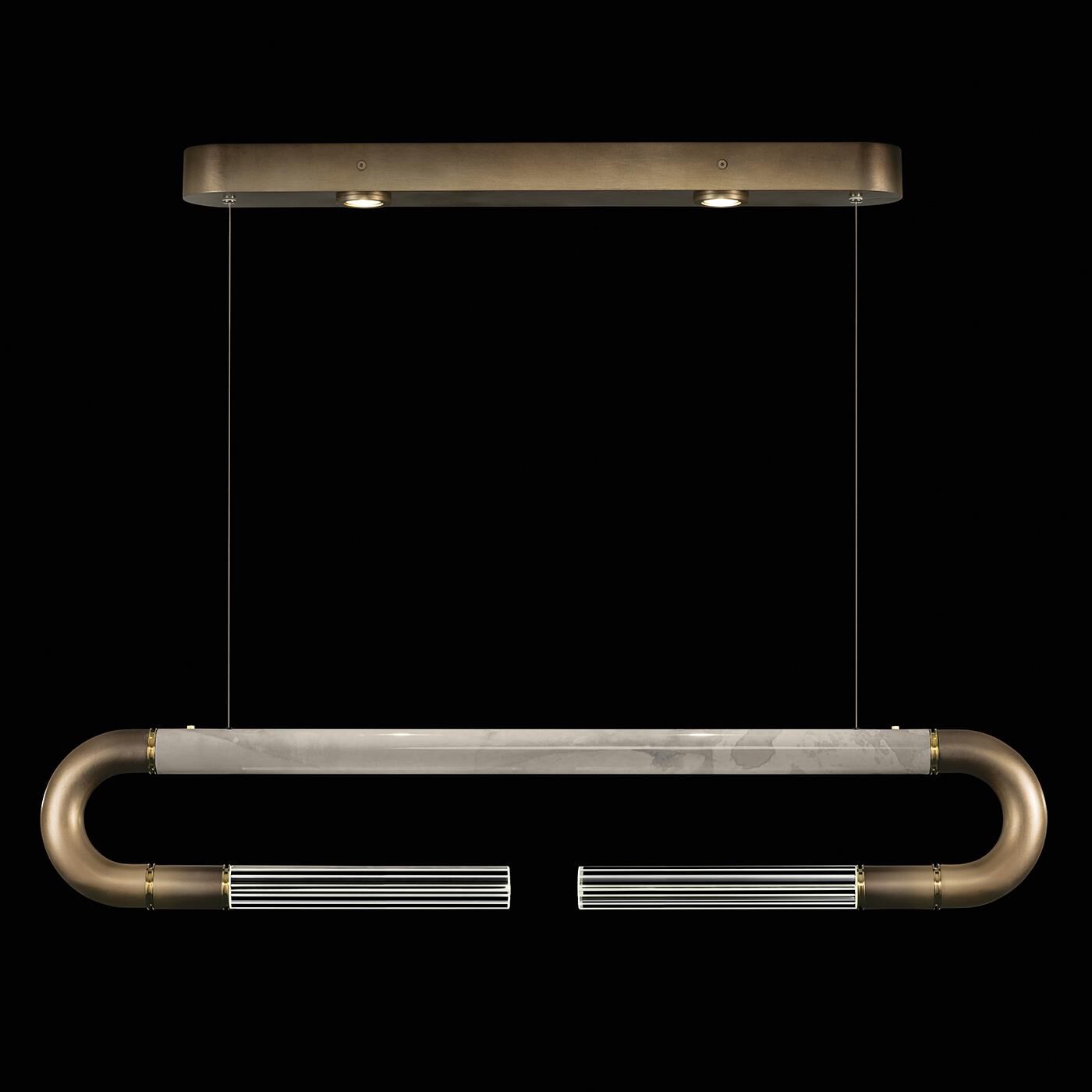 Antonia Linear Suspension Light by Fine Art Handcrafted Lighting