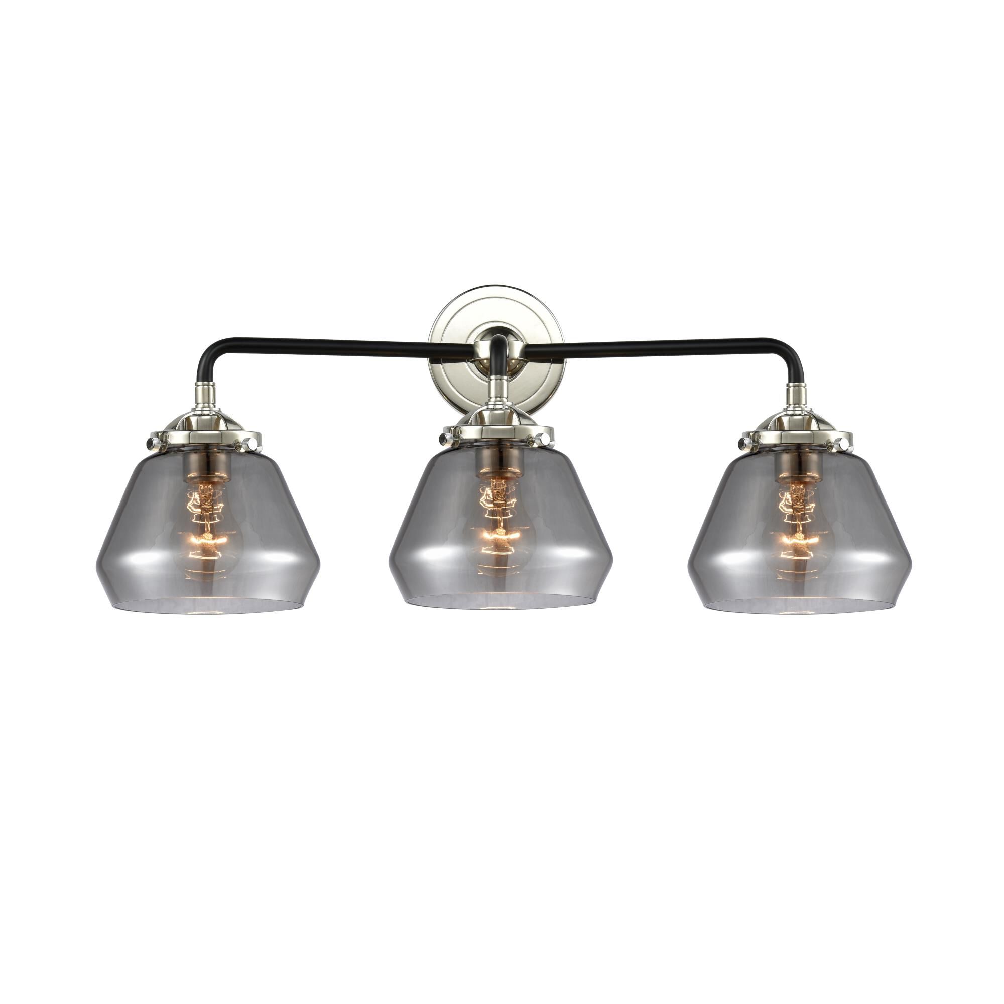 Shown in Black Polished Nickel finish and Plated Smoke glass