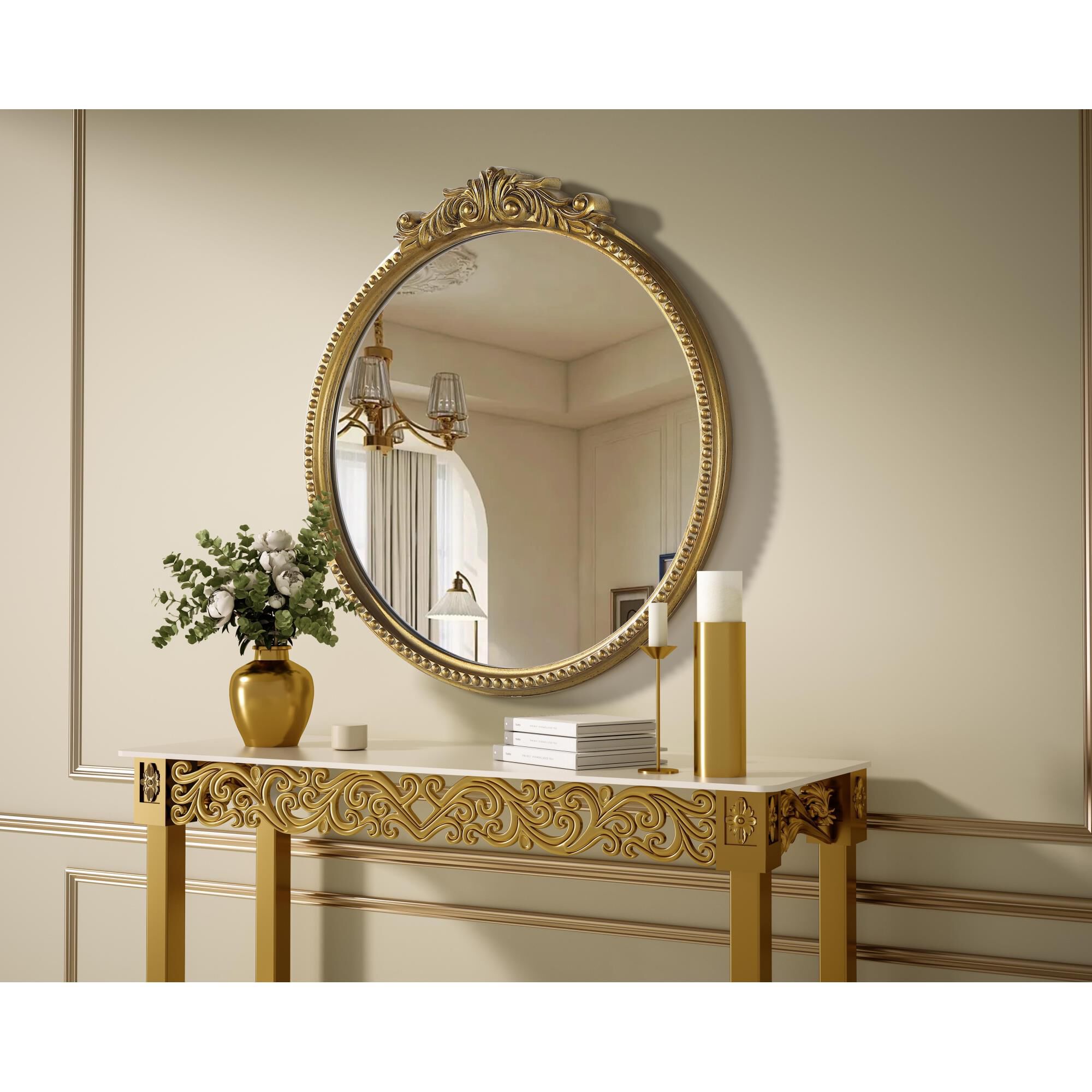 Naomi 26 Inch Decorative Mirror by Elegant Decor