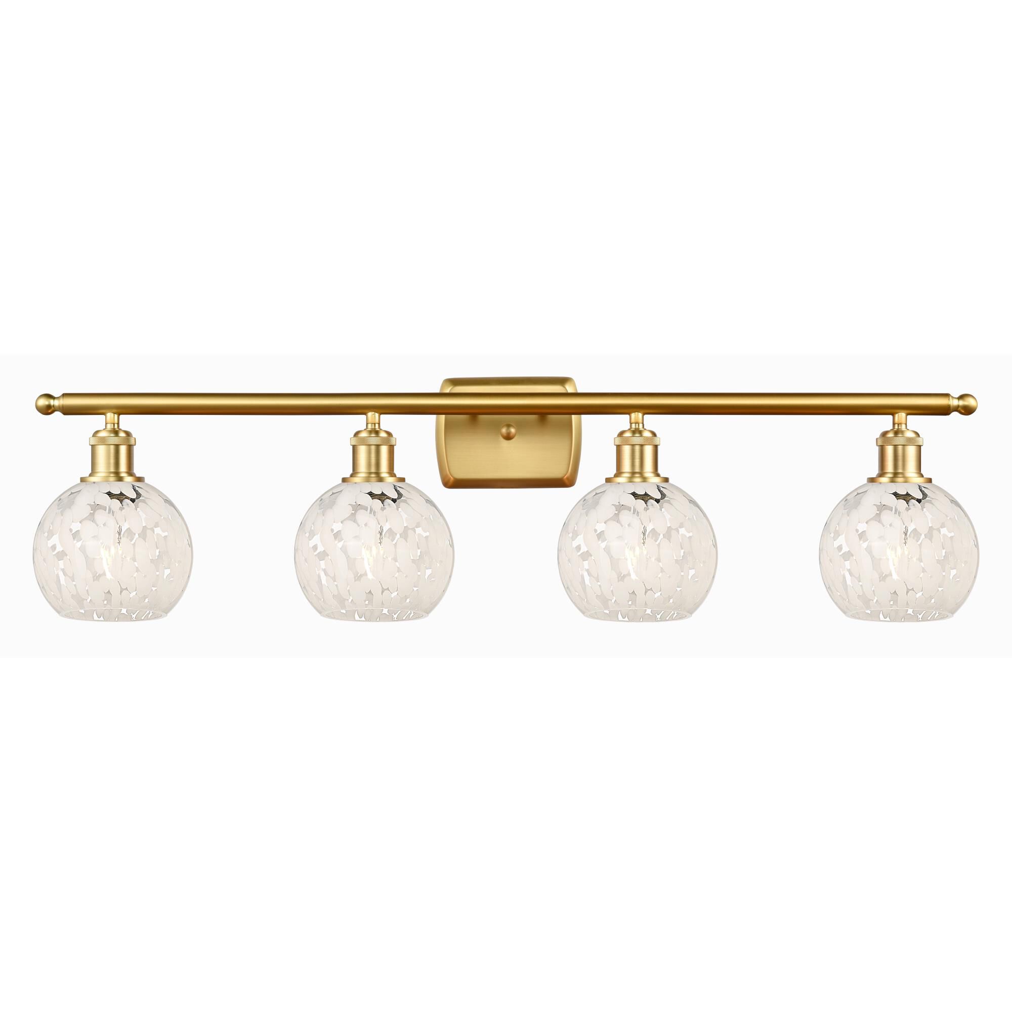 Bruno Marashlian White Mouchette 36 Inch Bath Vanity Light by Innovations Lighting