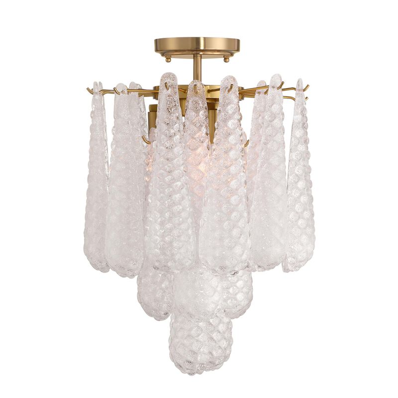 Ollie 14 Inch 4 Light Semi Flush Mount by Crystorama