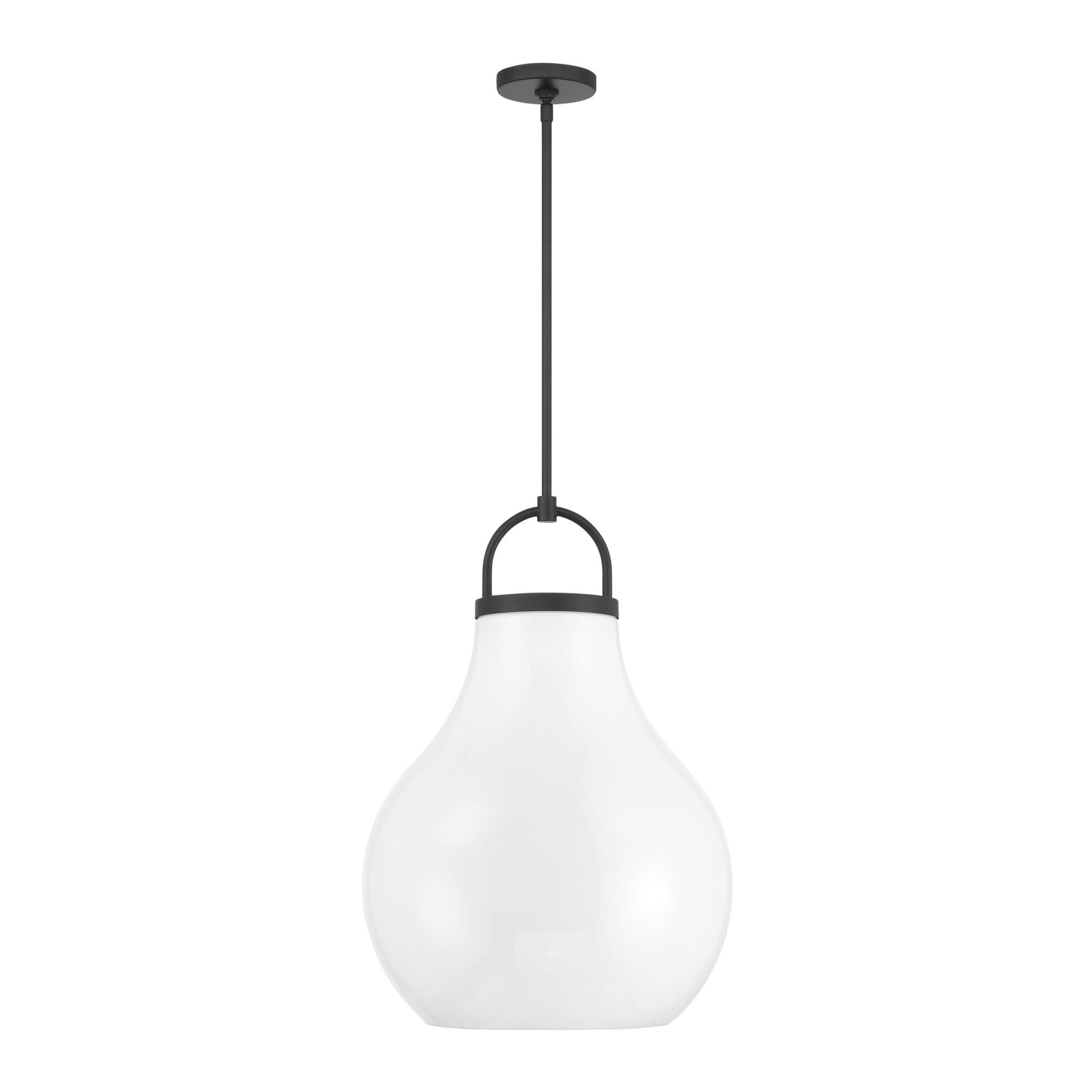 Shown in Matte Black finish and Opal glass