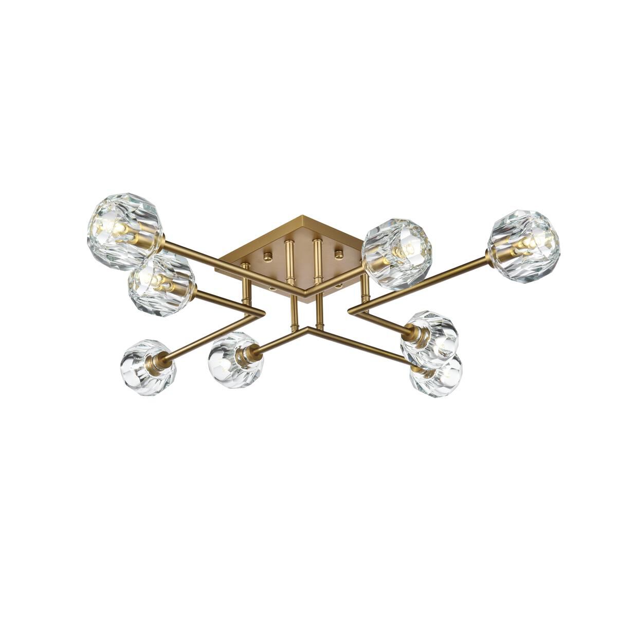 Shown in Satin Gold finish and Clear Royal Cut crystal