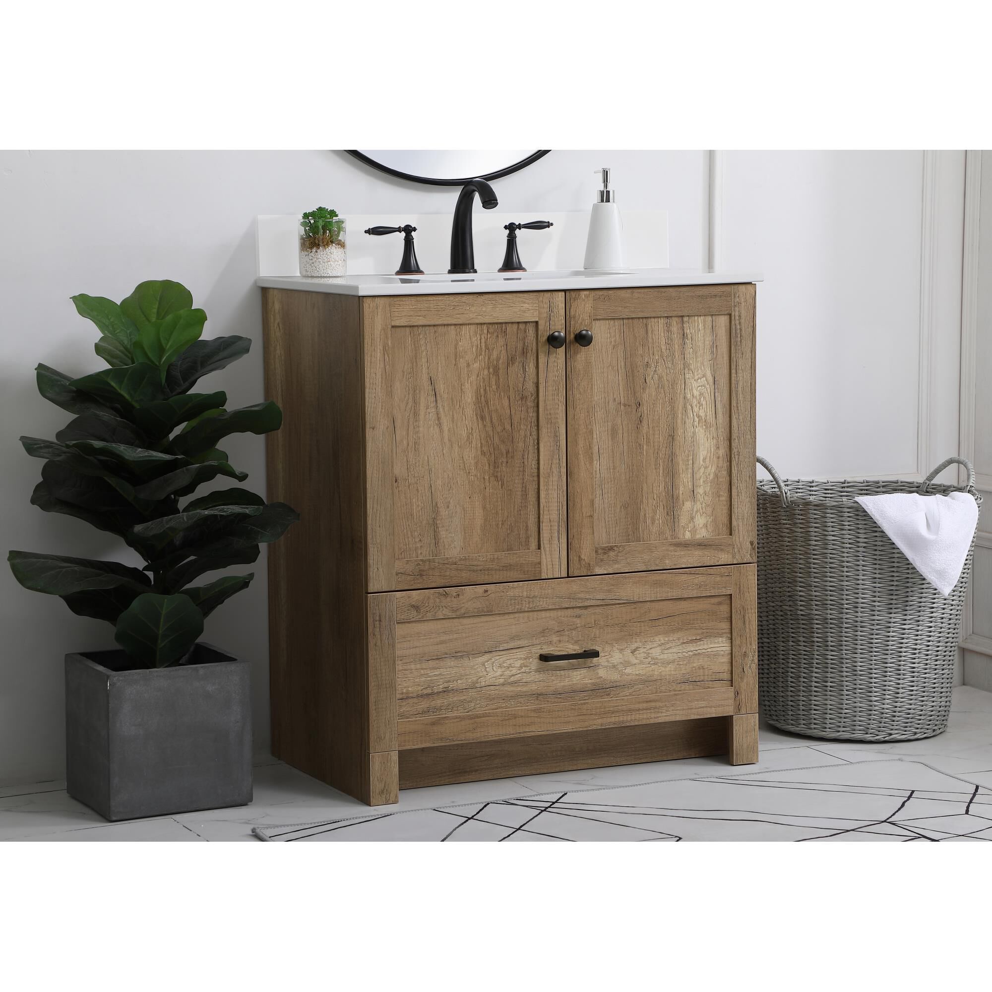 Shown in Natural Oak And Black With Ivory finish