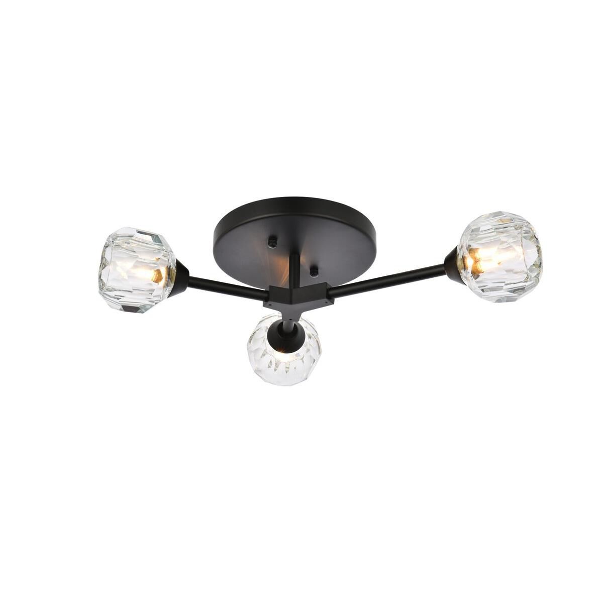 Zayne 17 Inch 3 Light LED Flush Mount by Elegant Lighting
