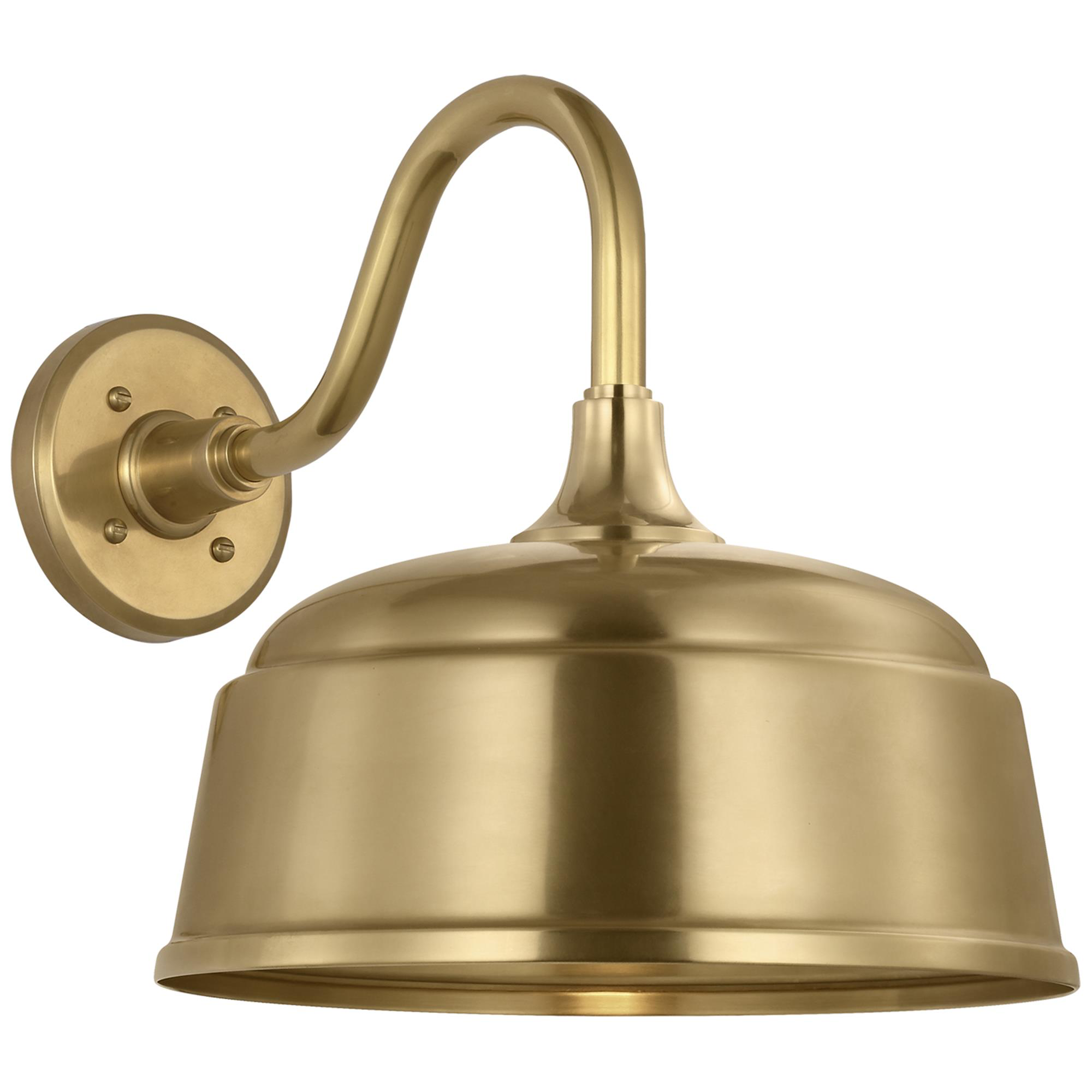 Shown in Hand-Rubbed Antique Brass finish and Hand-Rubbed Antique Brass Rockhouse shade