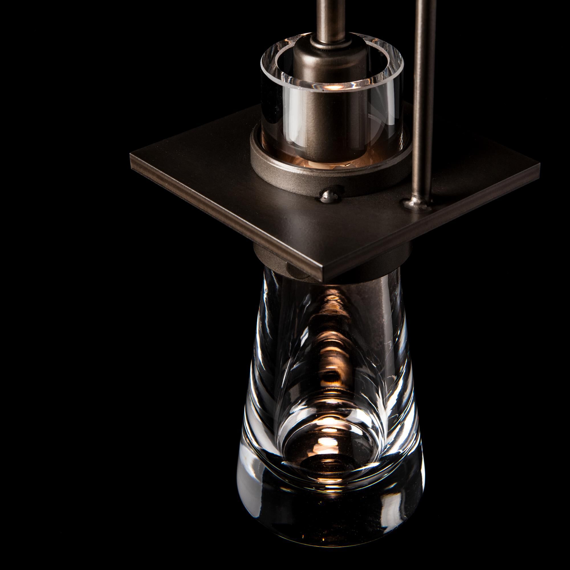 Shown in Dark Smoke finish and Clear glass