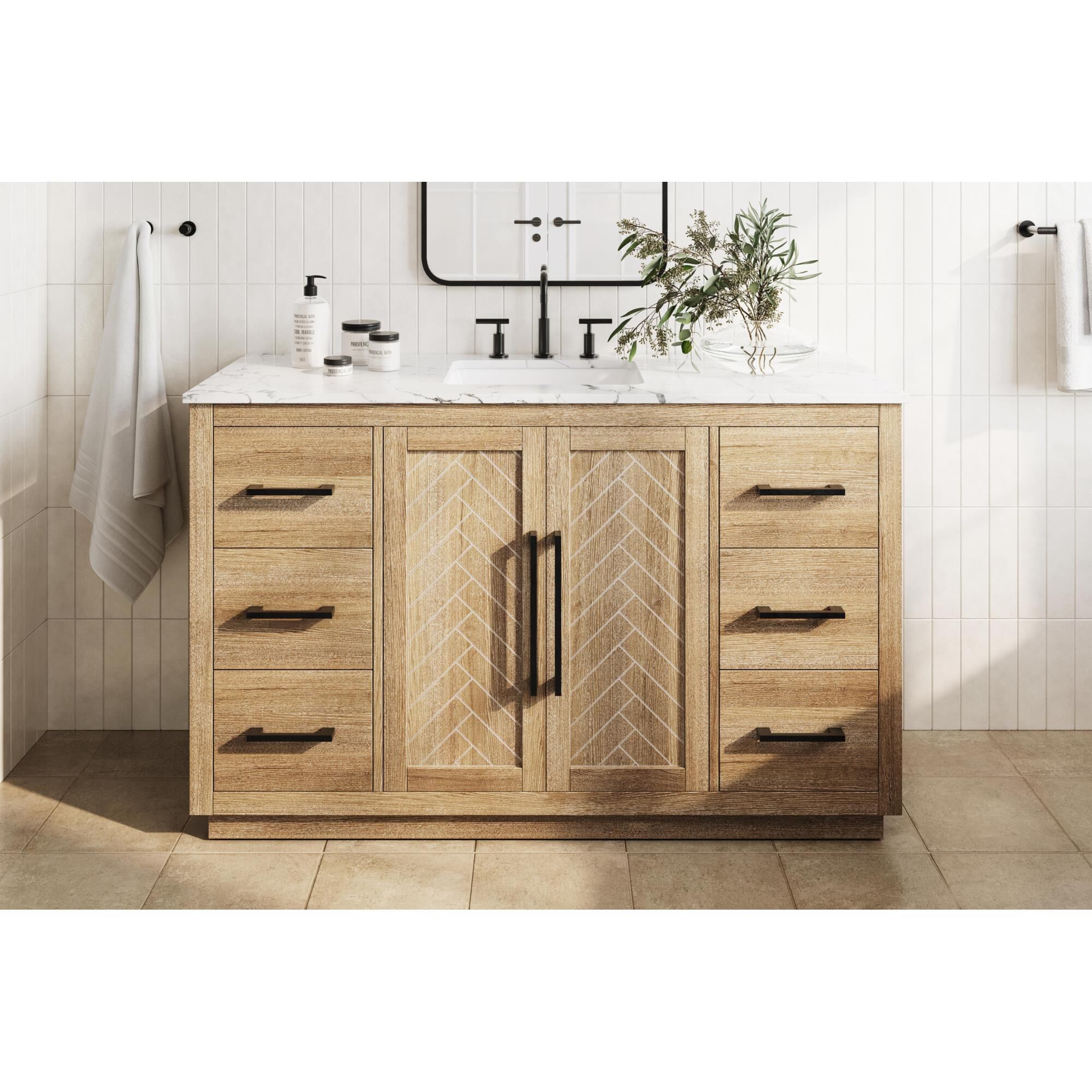 Shown in Linen Oak finish