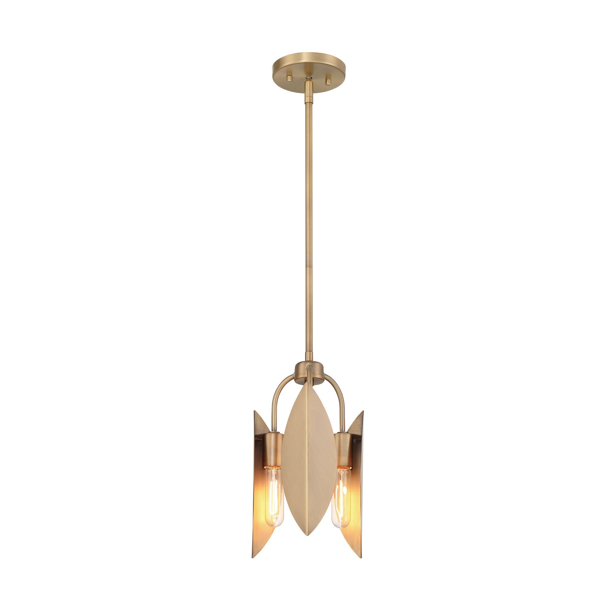 Shown in Old Satin Brass finish and Metal shade