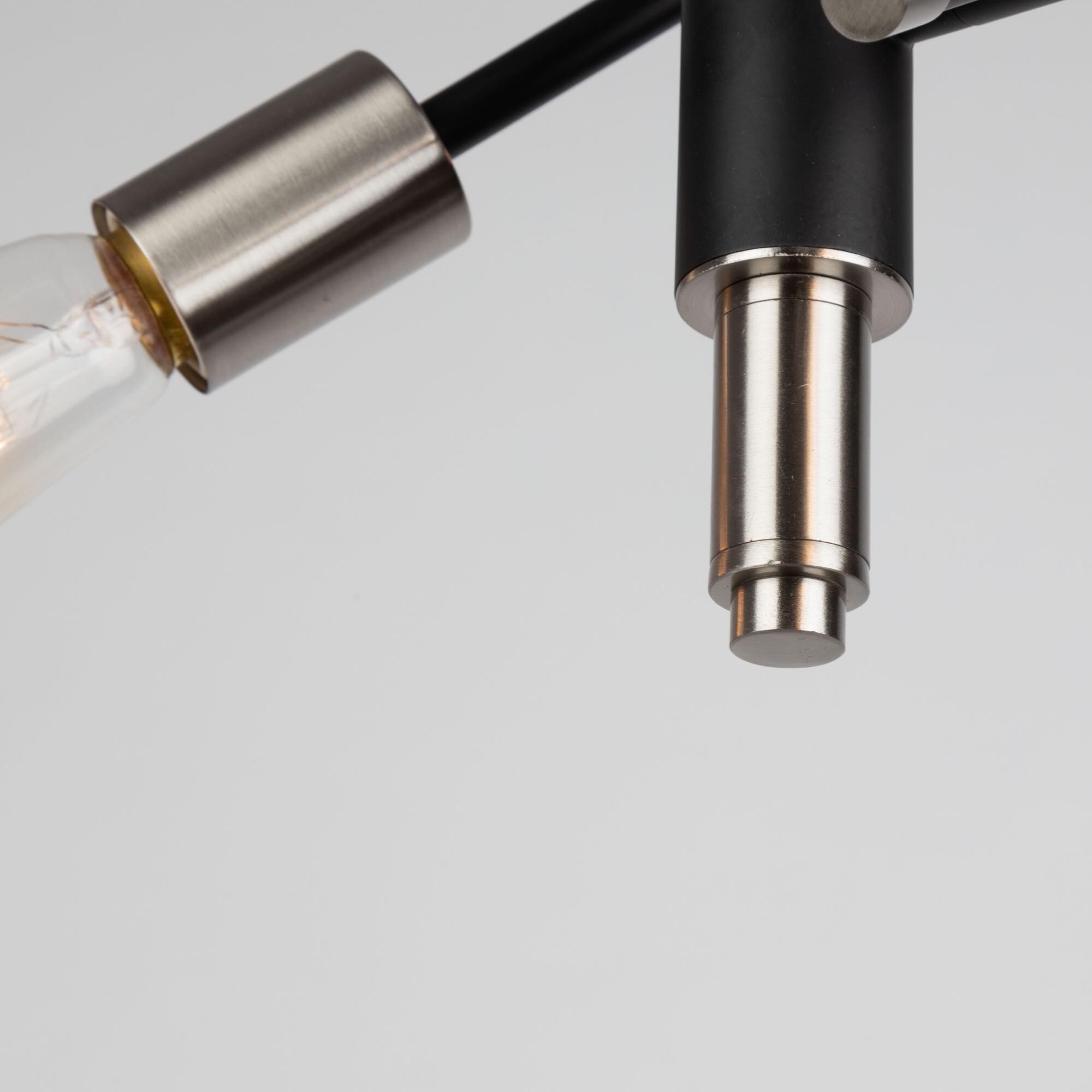 Shown in Black and Brushed Nickel finish