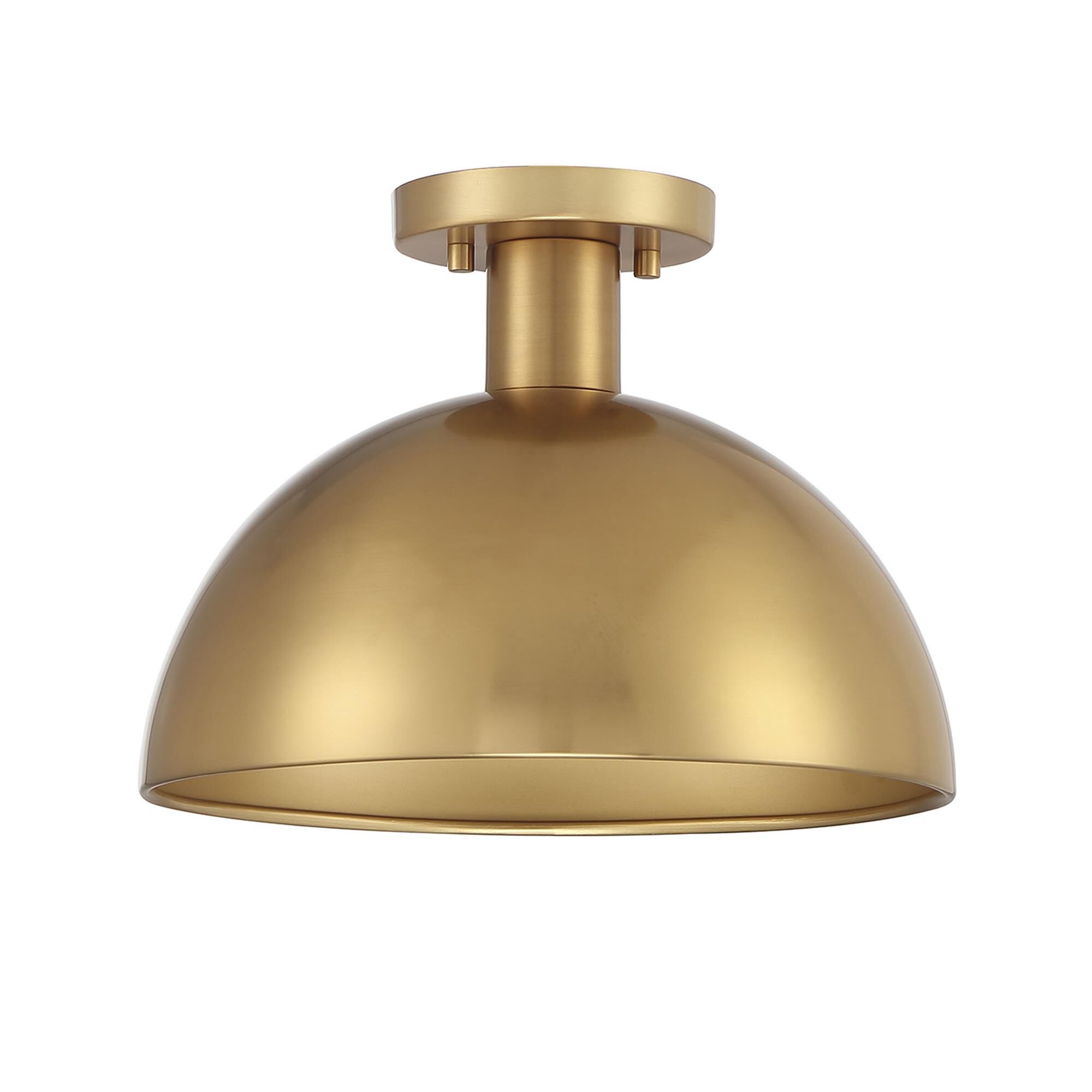 Shown in Natural Brass finish and Metal shade