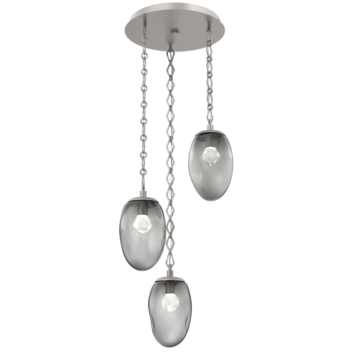Shown in Beige Silver finish and Smoke glass