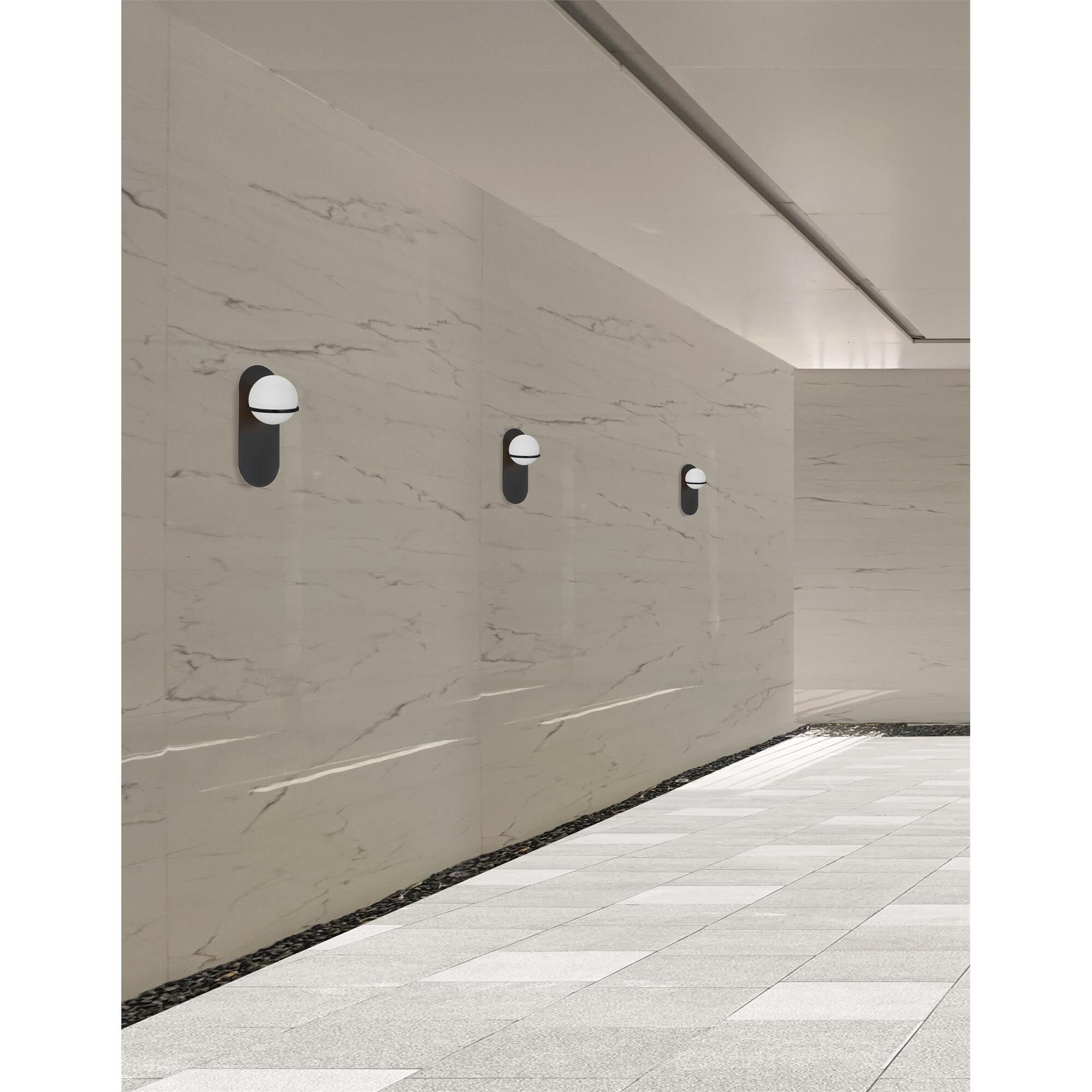 Shown in Matte Black finish and White shade