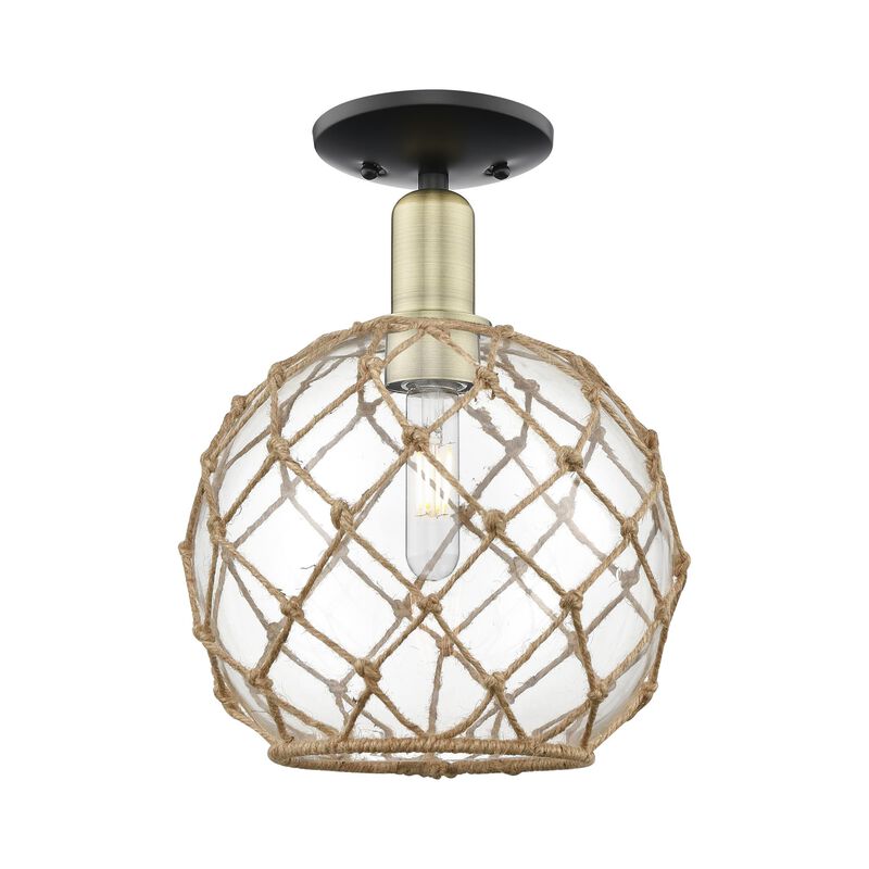 Bruno Marashlian Farmhouse Rope 10 Inch Semi Flush Mount by Innovations Lighting