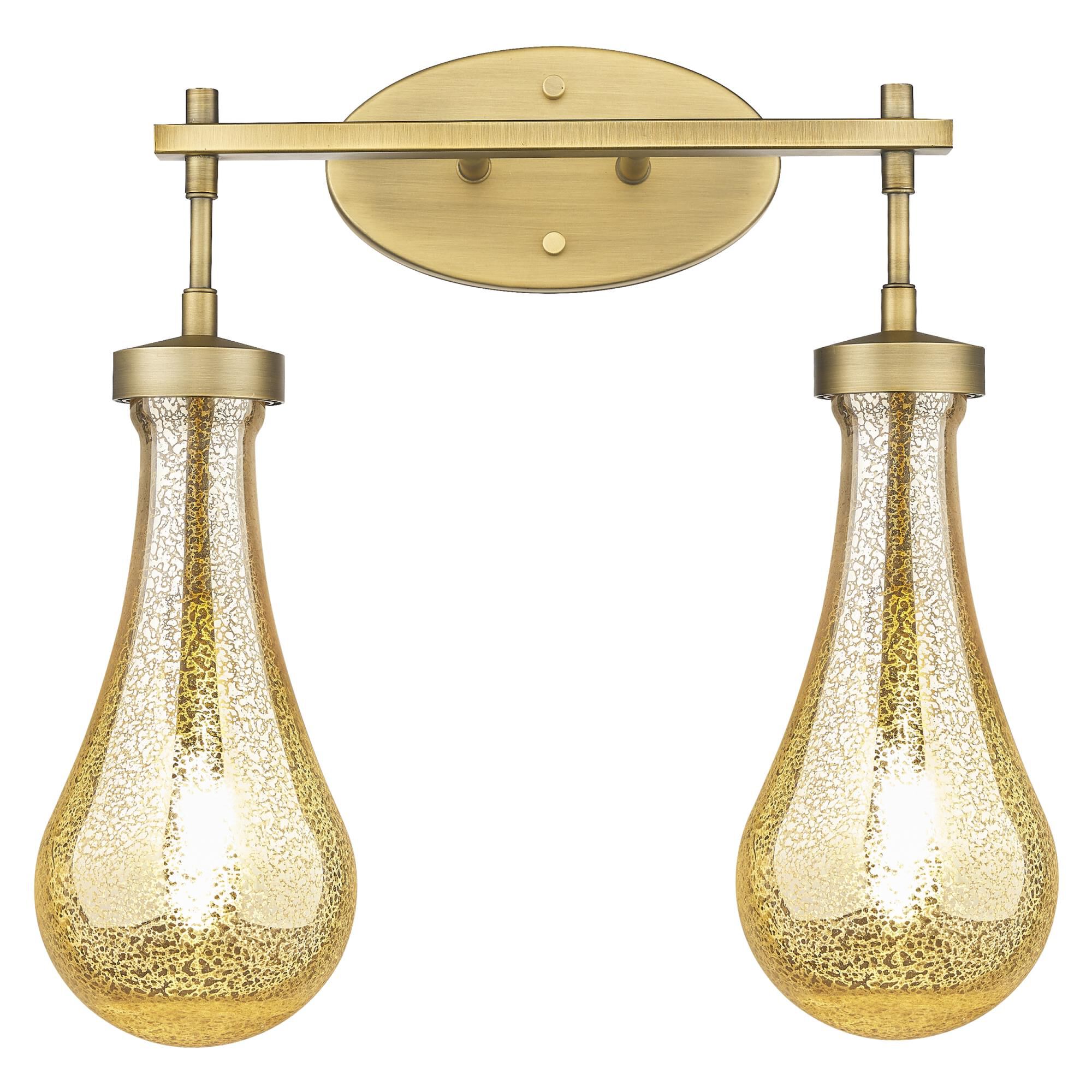 Shown in Brushed Brass finish and Mercury glass