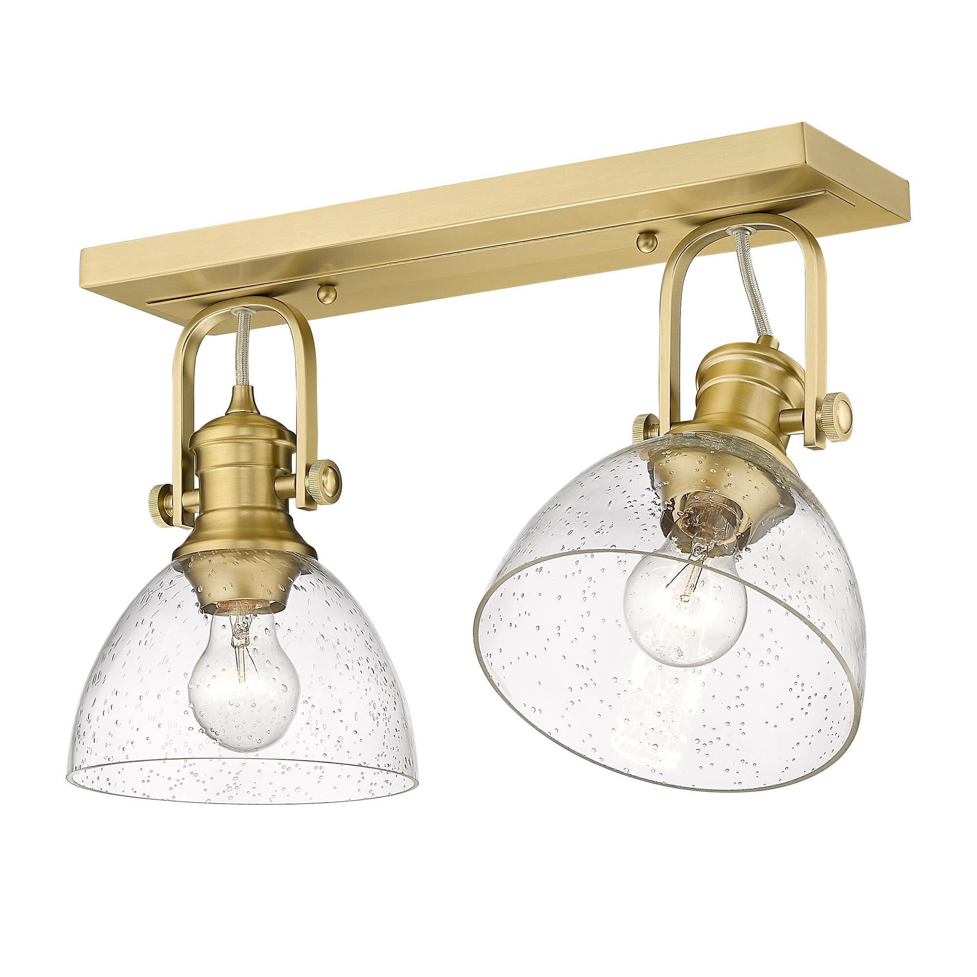 Hines 17 Inch 2 Light Semi Flush Mount by Golden Lighting